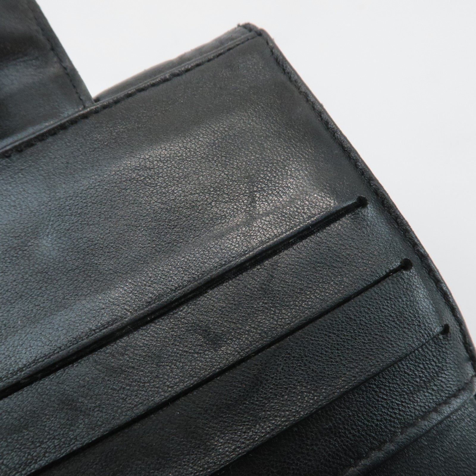 CHANEL COCO Mark Double Hook Compact Wallet Black 9837165 Used