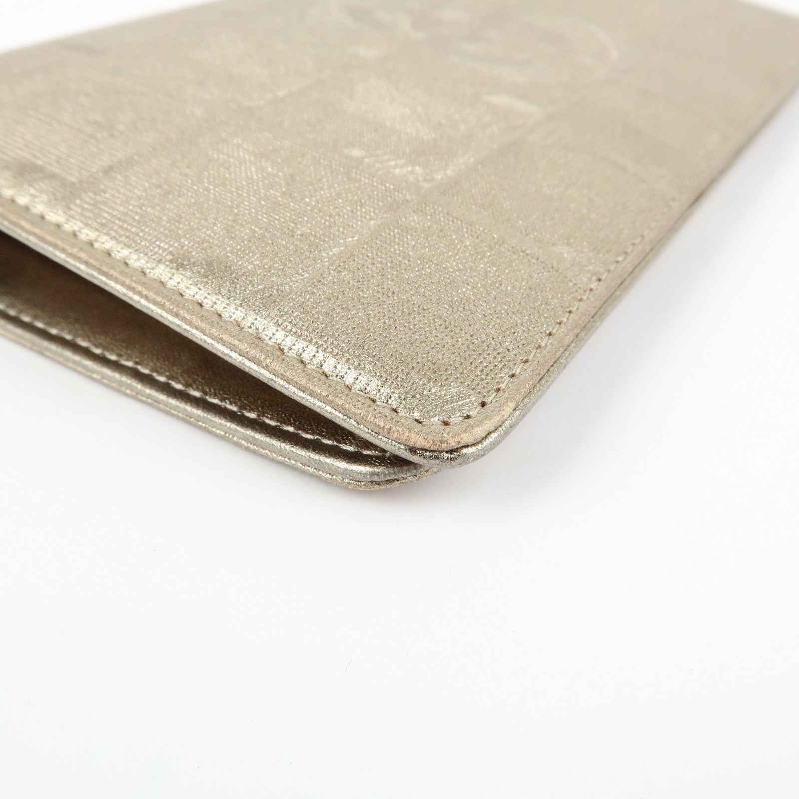 CHANEL New Travel Line Nylon Jacquard Long Wallet Gold