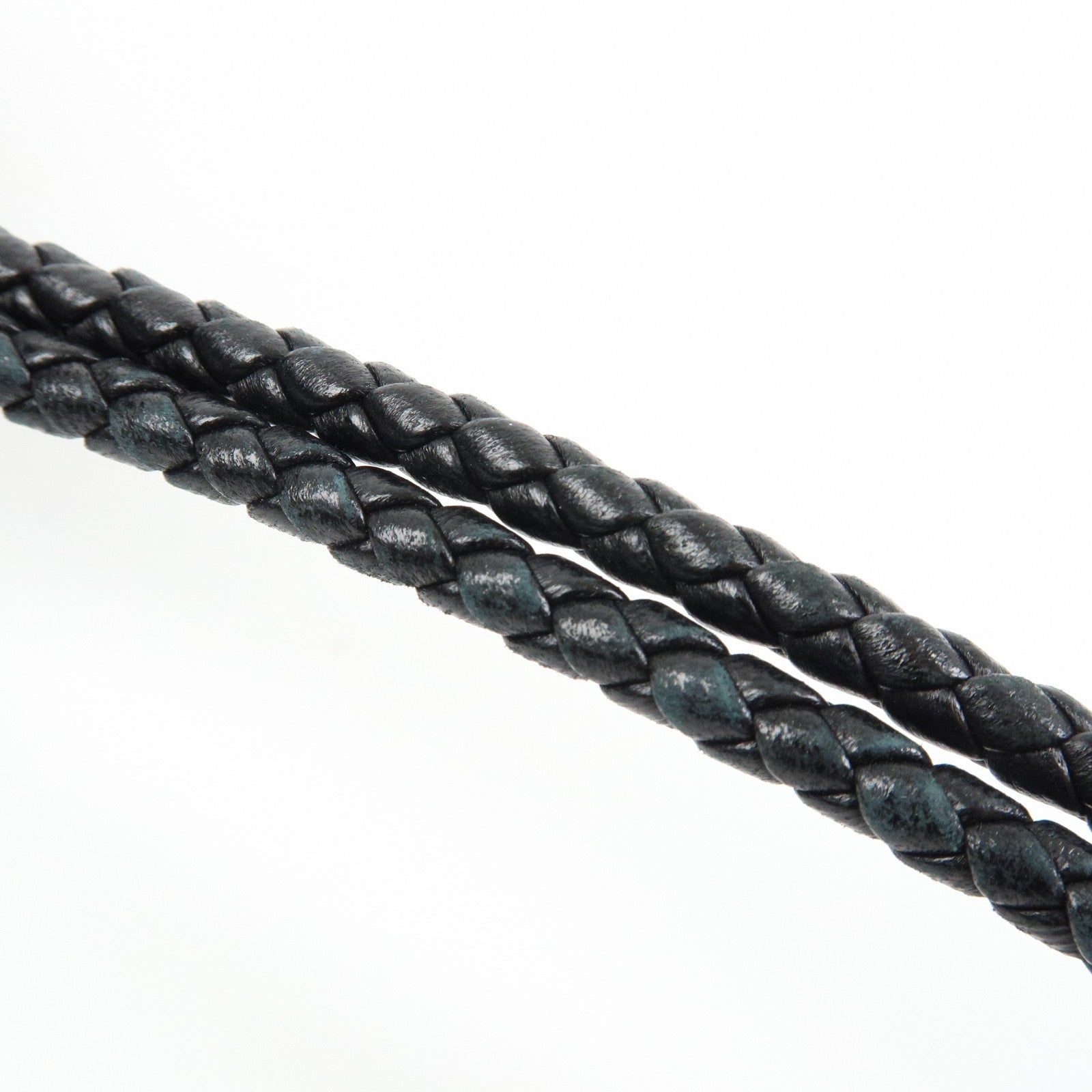 BOTTEGA VENETA Leather SV925 Bracelet Black