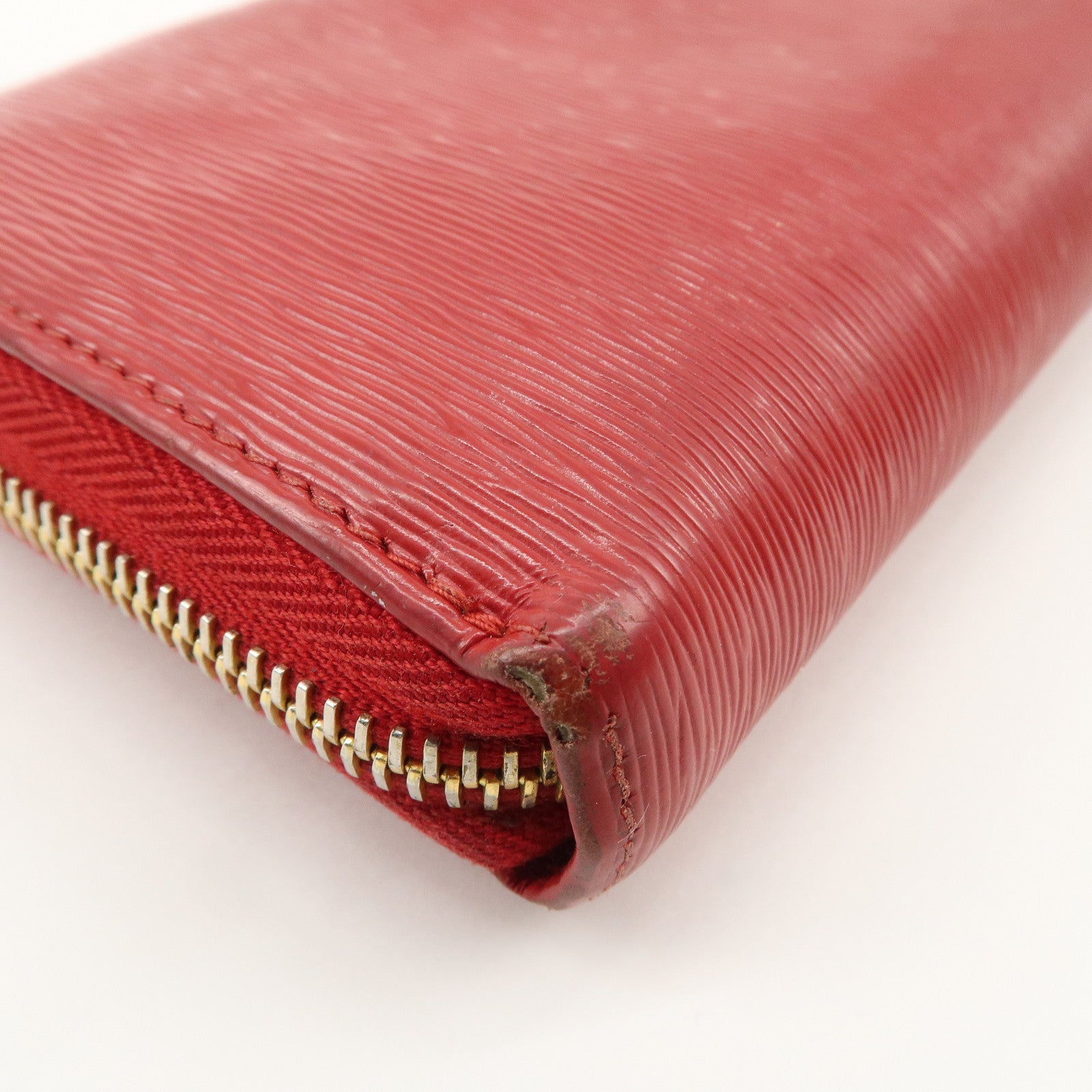 PRADA Saffiano Leather Set of 2 Long Wallet Red 1MH132 Used