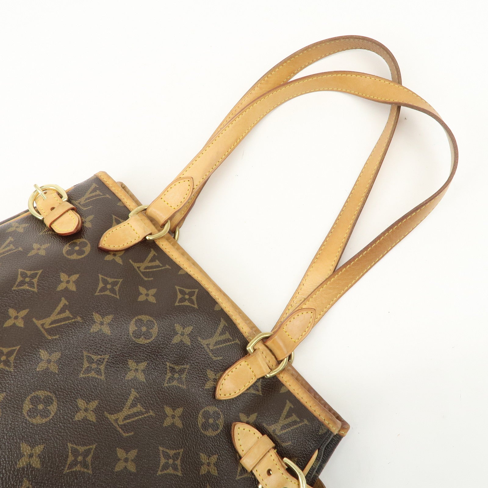 Louis Vuitton Monogram Batignolles Vertical Tote Bag Brown M51153 Used