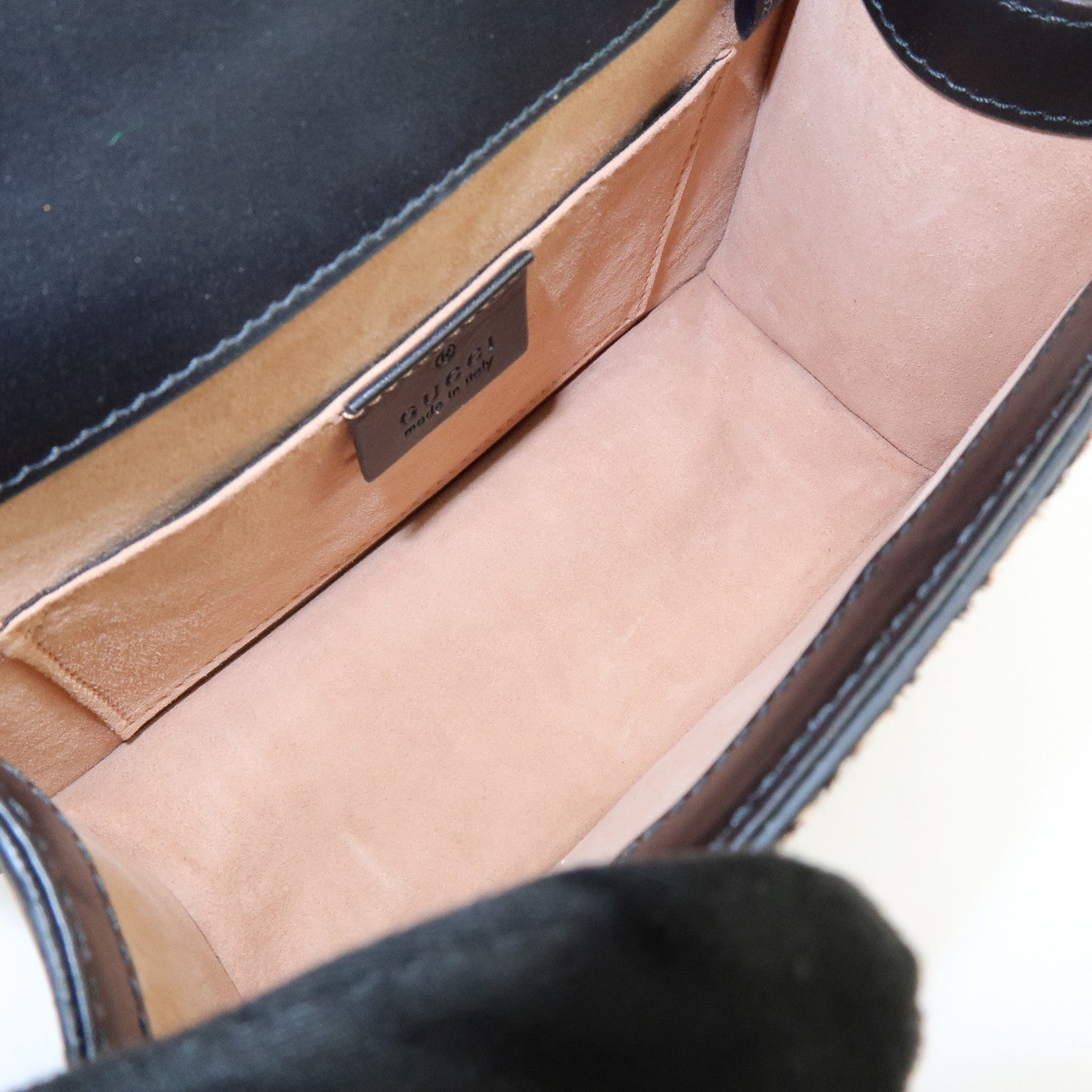 GUCCI Sherry Sylvie Pony Hair Leather 2Way Hand Bag Leopard 470270