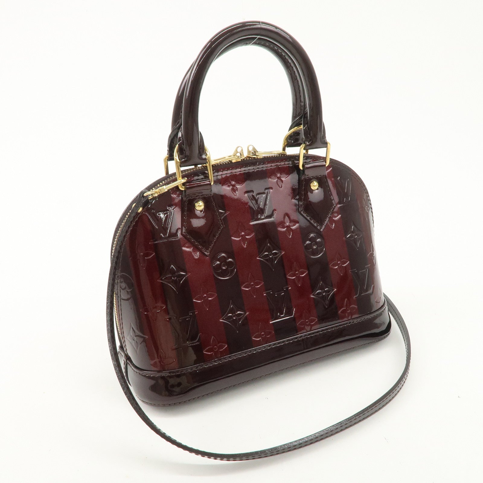 Louis Vuitton Monogram Vernis Leather Alma BB 2way Hand Bag M91700 Used