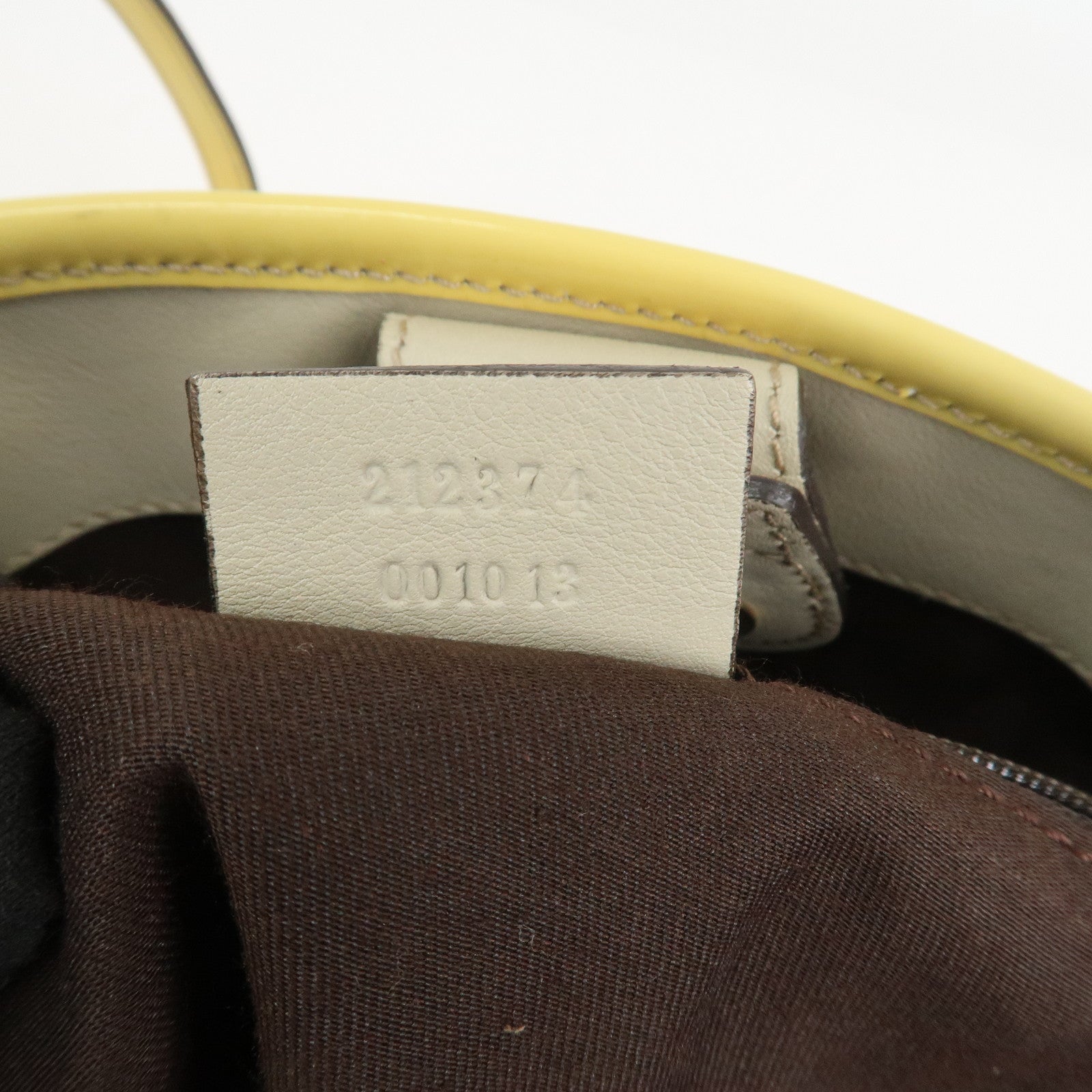 GUCCI Gucciori Pug Dog GG Canvas Patent Leather Tote Bag 212374