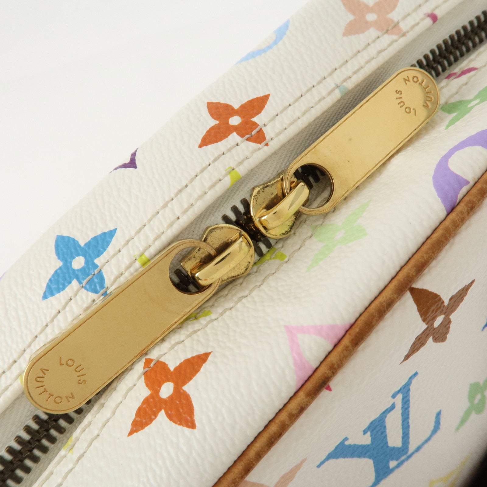 Louis Vuitton Monogram Multicolor Trouville Hand Bag Blanc M92663