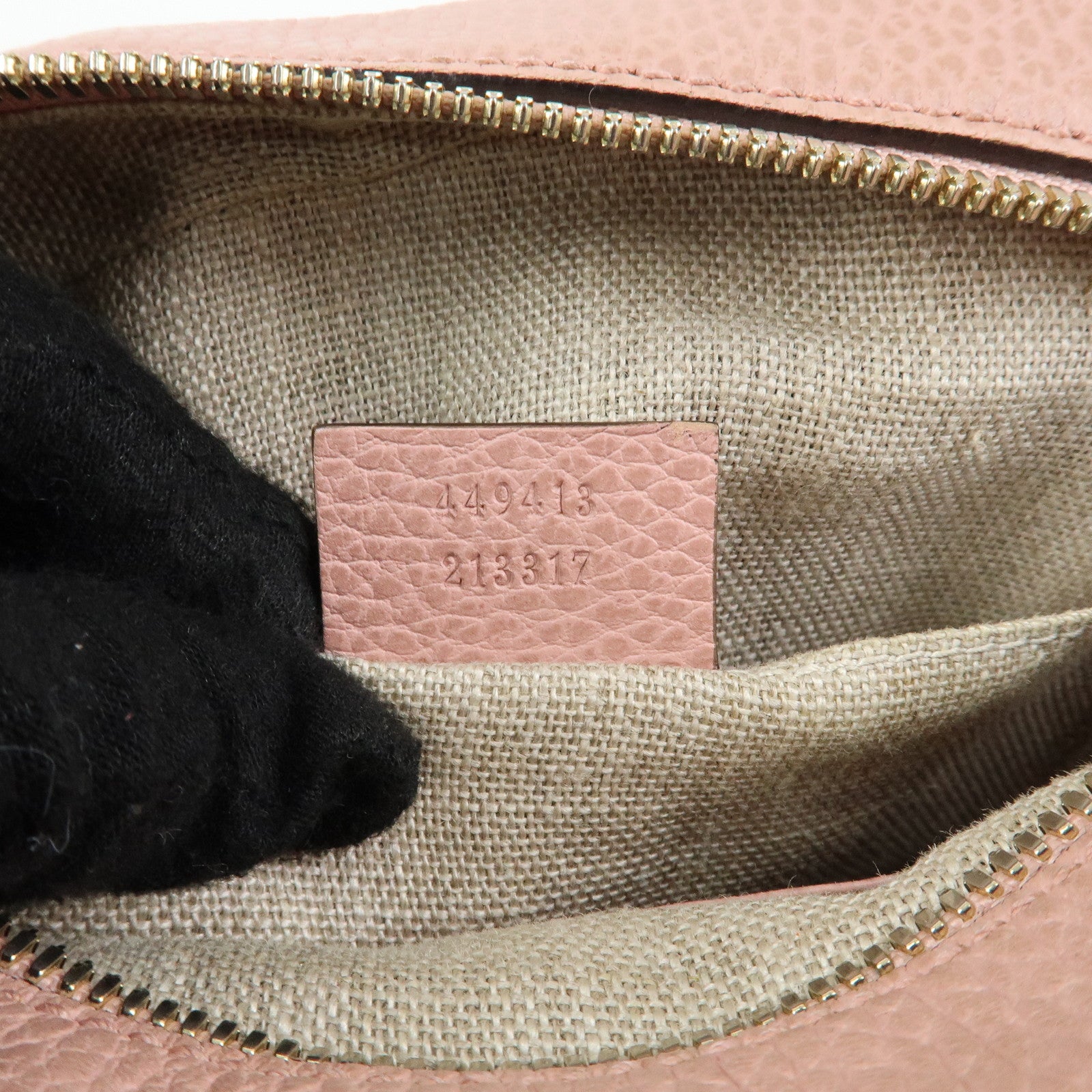 GUCCI GG Canvas Leather Shoulder Crossbody Bag Beige Pink 449413