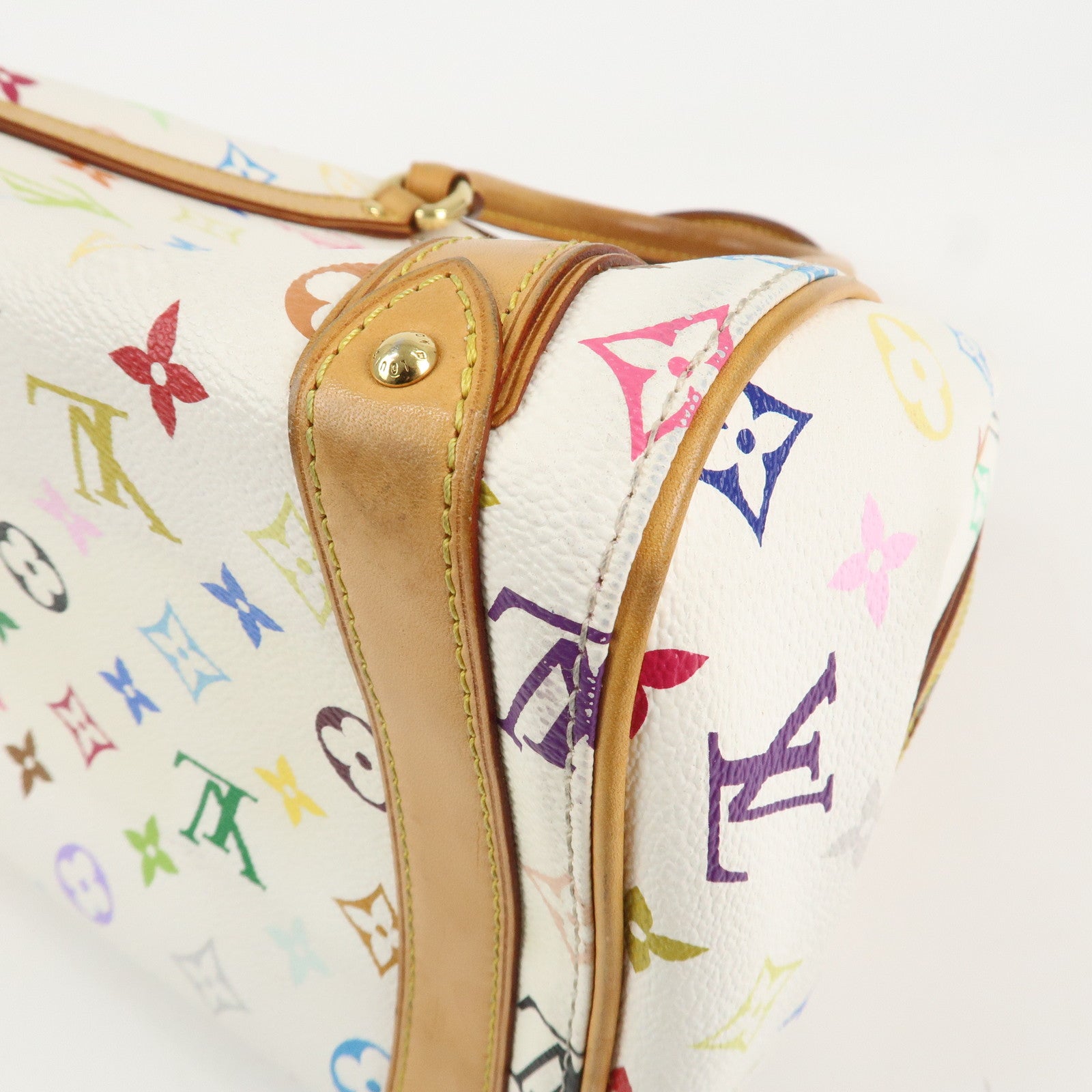 Louis Vuitton Monogram Multicolor Priscilla Hand Bag Blanc M40096 Used