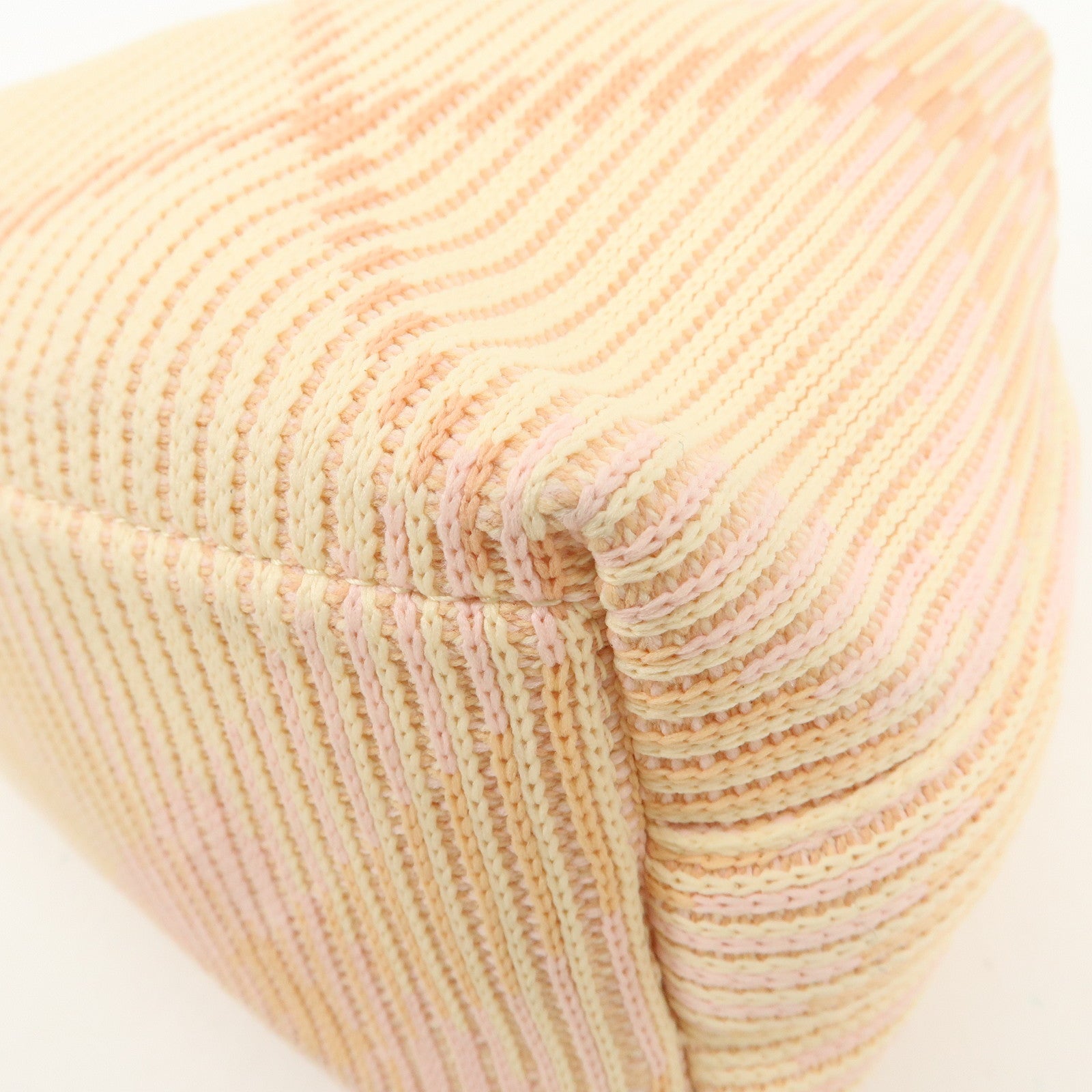 BURBERRY Cotton Mini Peg Duffle Hand Bag Beige Pink Yellow Used