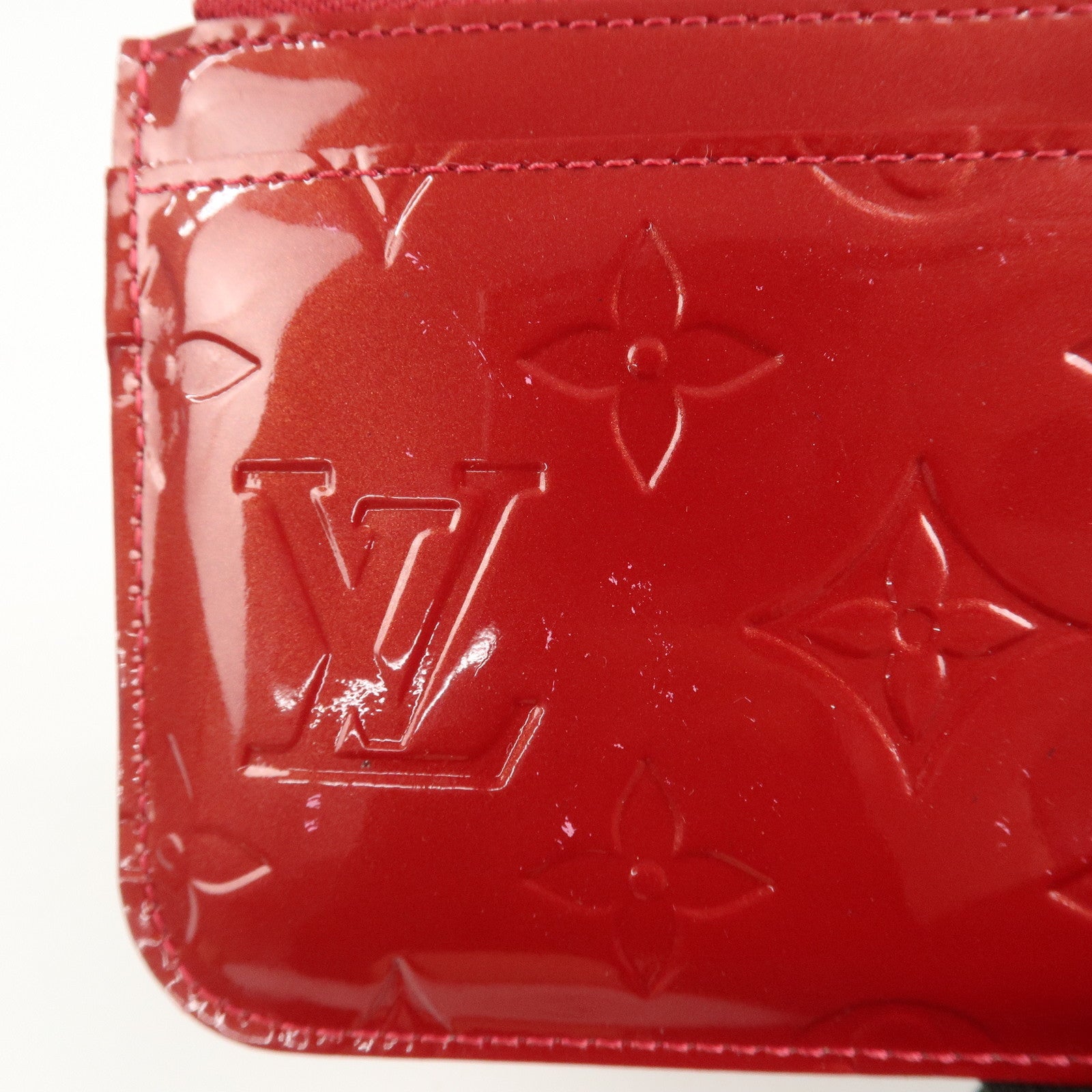 Louis Vuitton Monogram Vernis Pochette Cles NM Cerise M90214