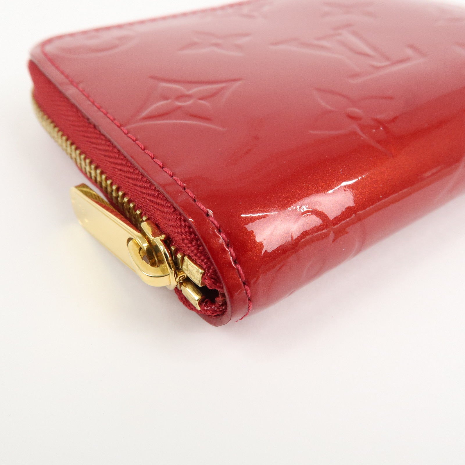 Louis Vuitton Monogram Vernis Leather Zippy Coin Purse Red M93608 Used