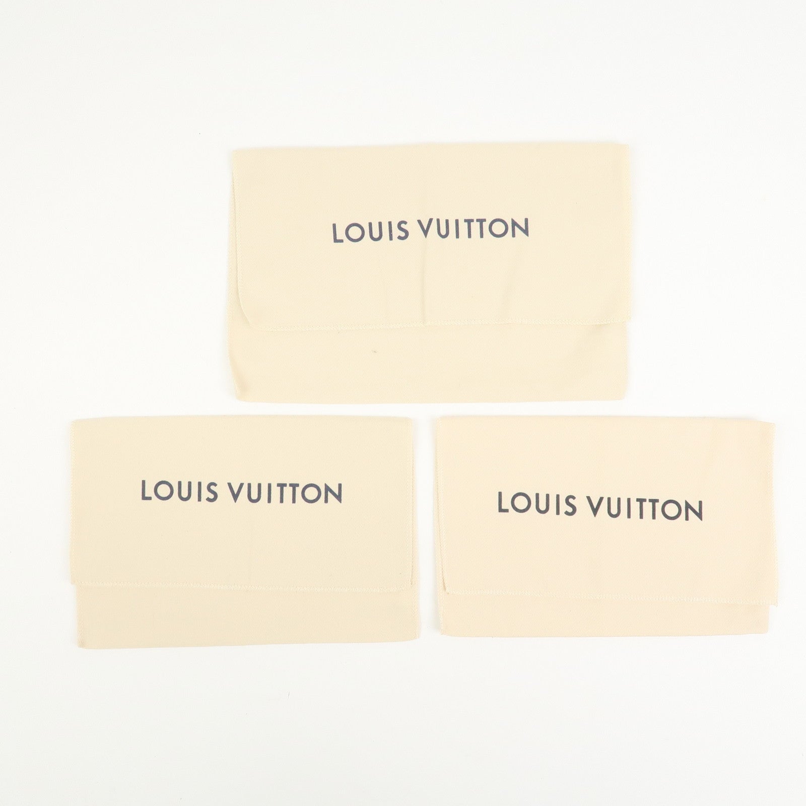 Louis Vuitton Set Of 10 Dust Bag Storage Bag Flap Style Beige