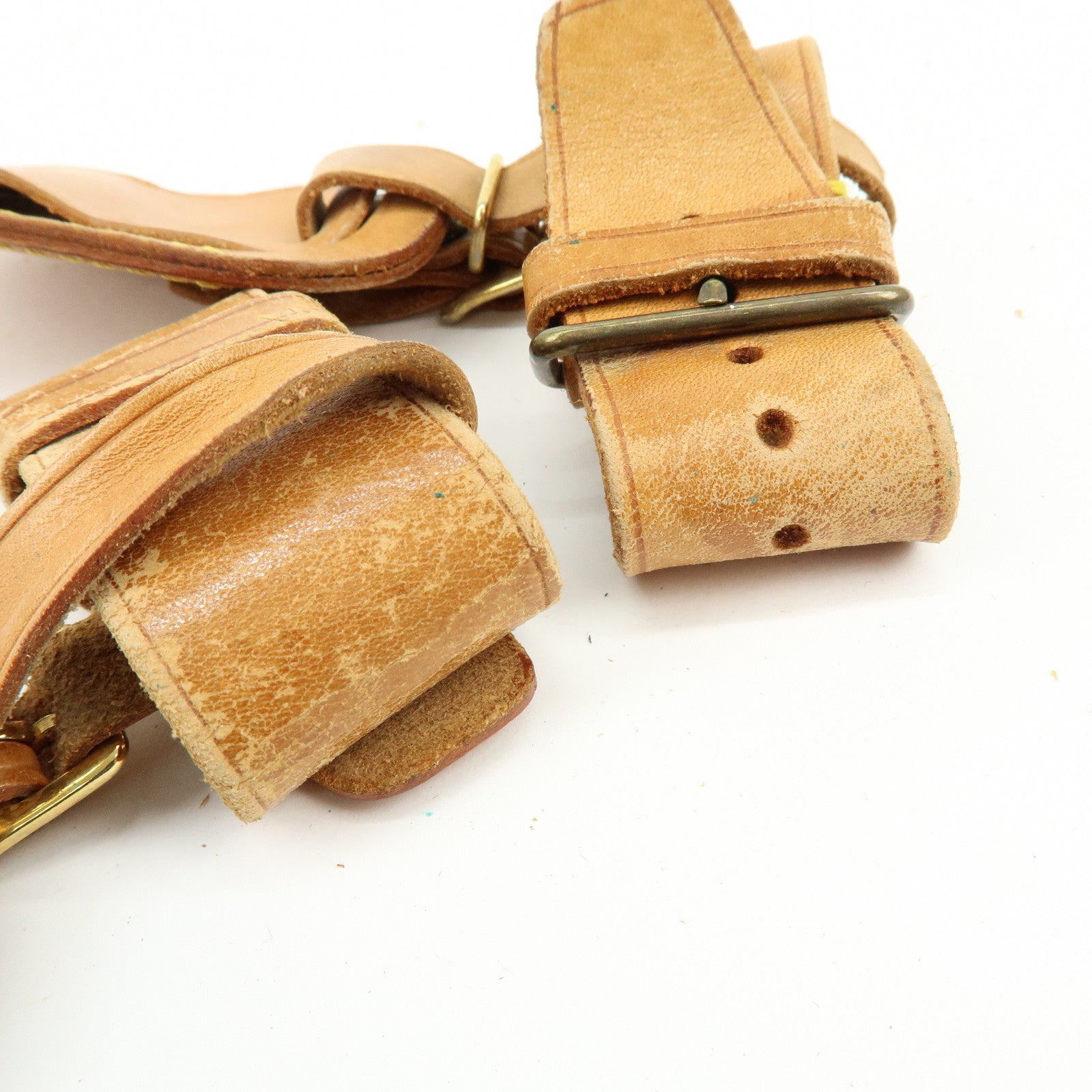 Louis Vuitton Set of 10 Leather Name Tag & Poignet Natural