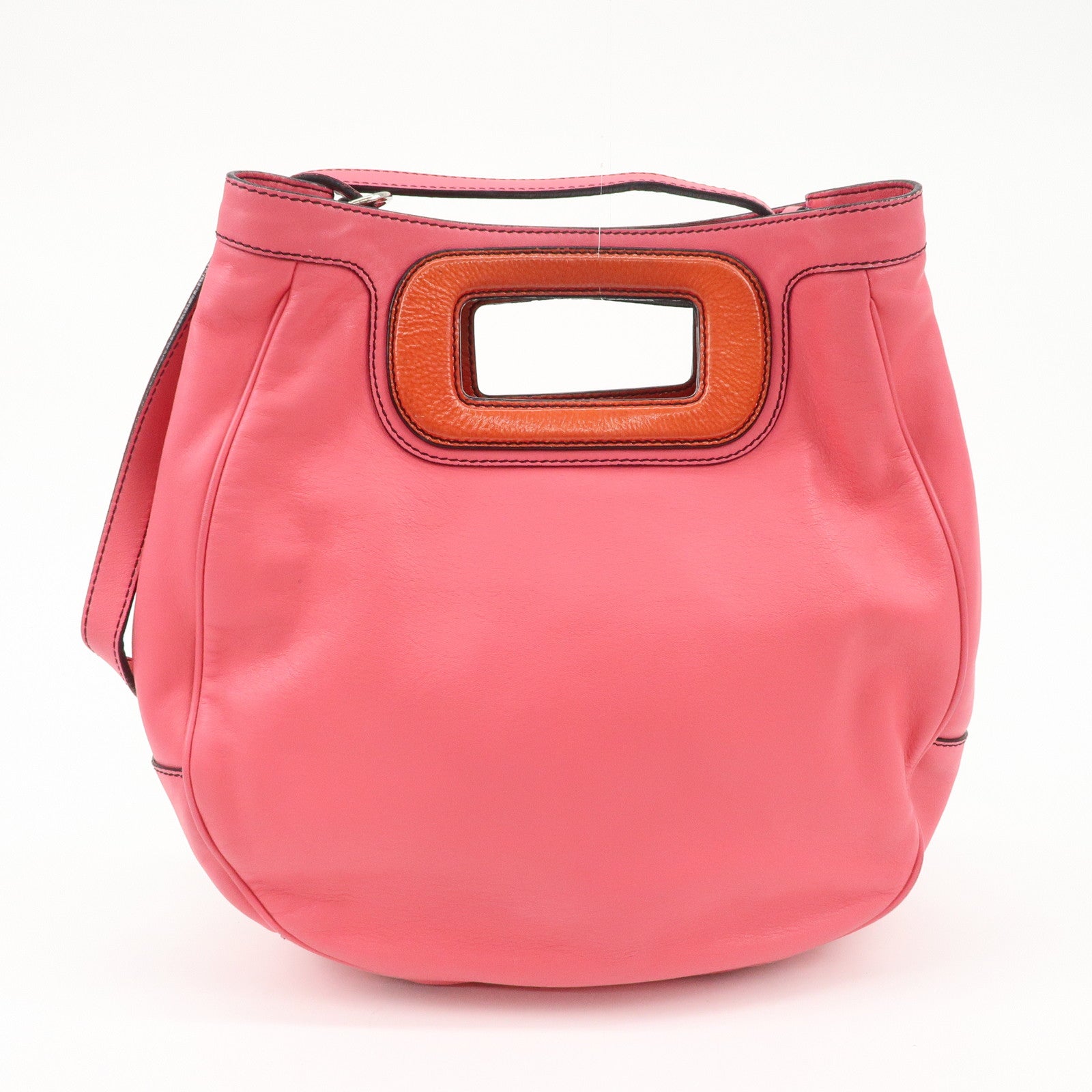 LOEWE Anagram Leather Shoulder Bag Hand Bag Pink