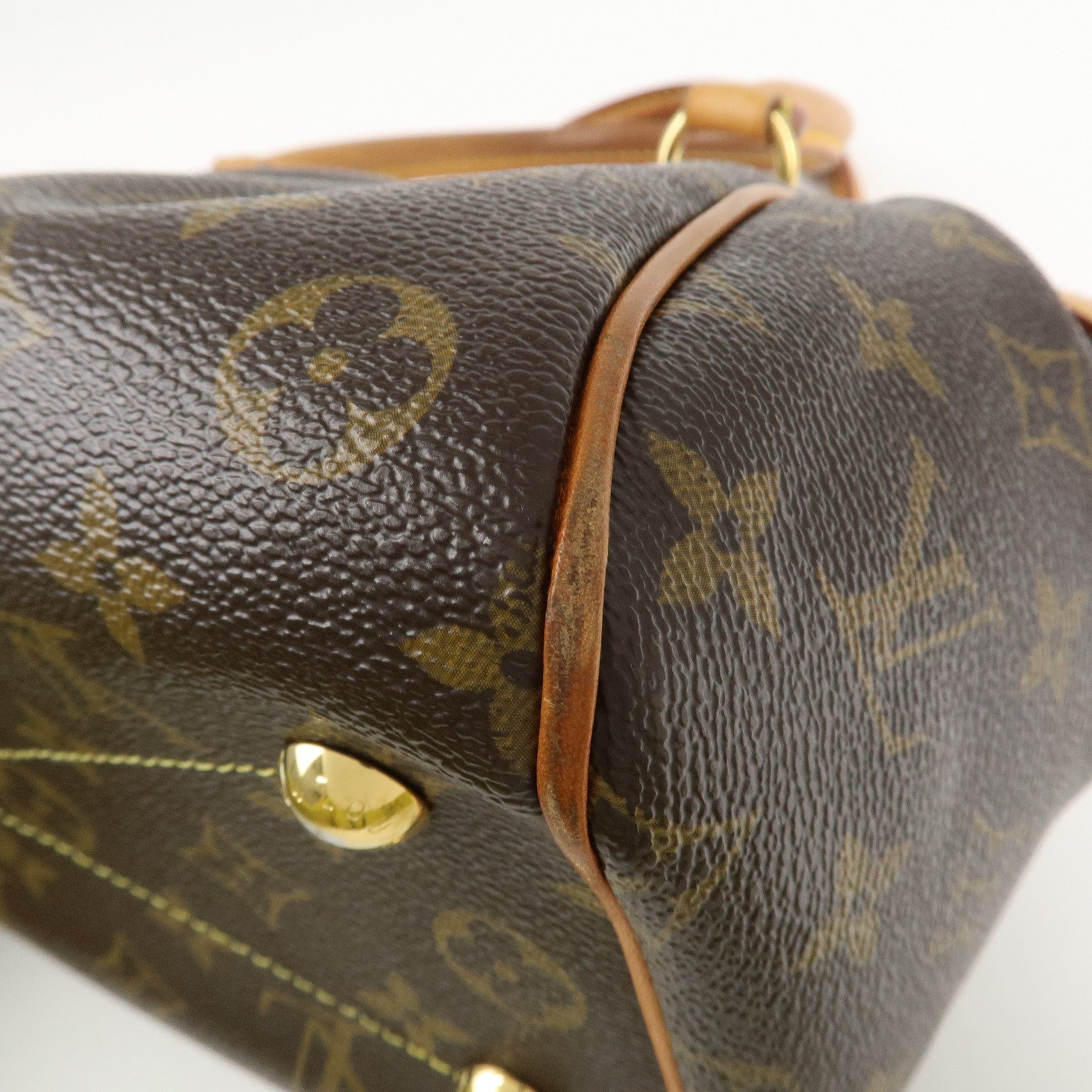 Louis Vuitton Monogram Tivoli PM Hand Bag Shoulder Bag Brown M40143 Used