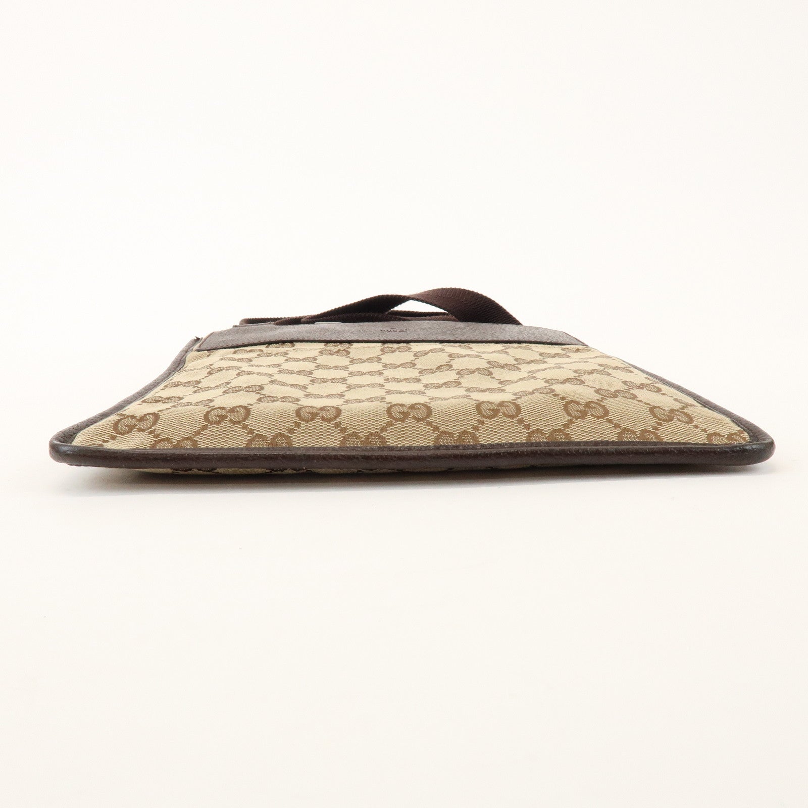 GUCCI GG Canvas Leather Shoulder Crossbody Bag Beige Brown 27639