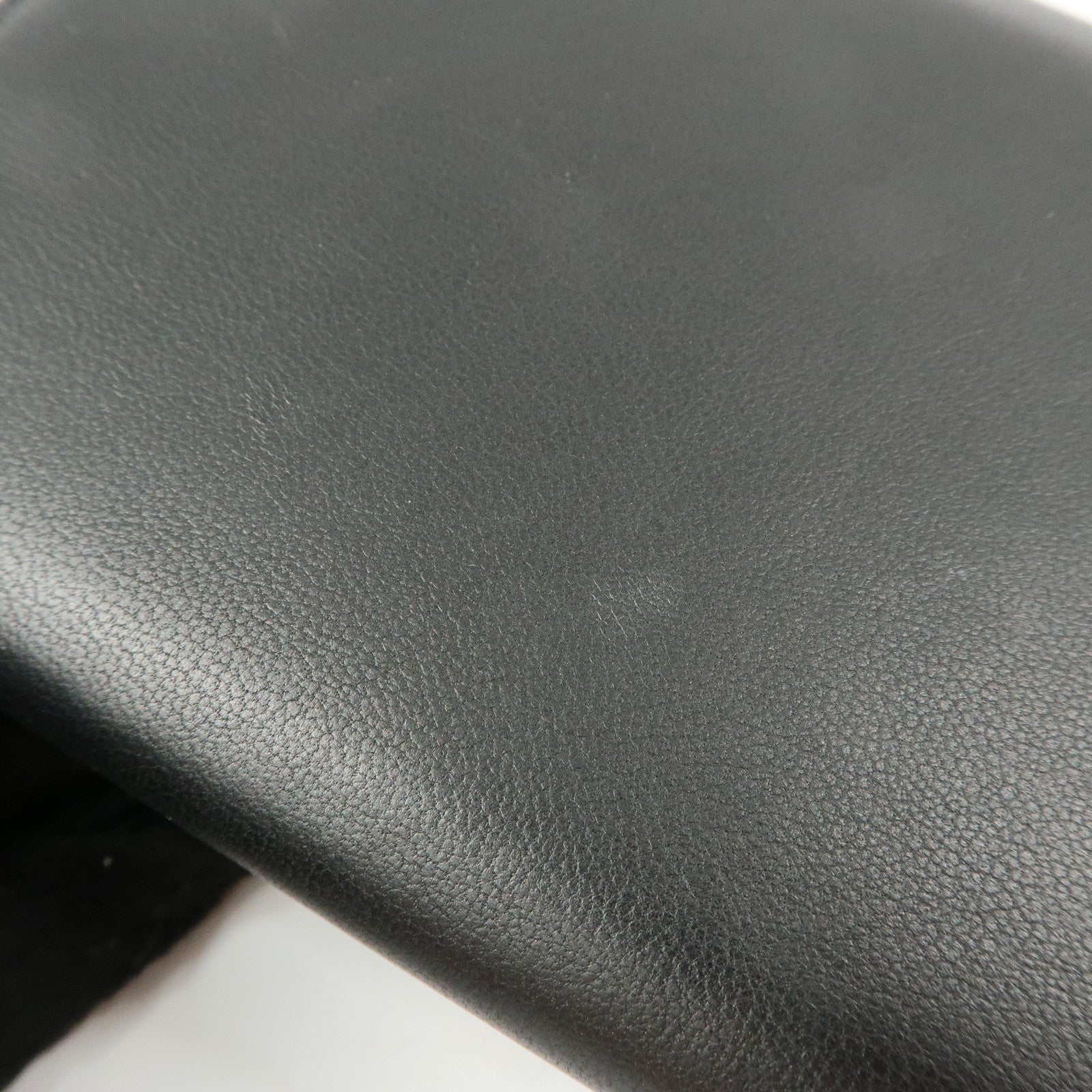 CHANEL Airline COCO Mark Lamb Skin Long Wallet Black A80896