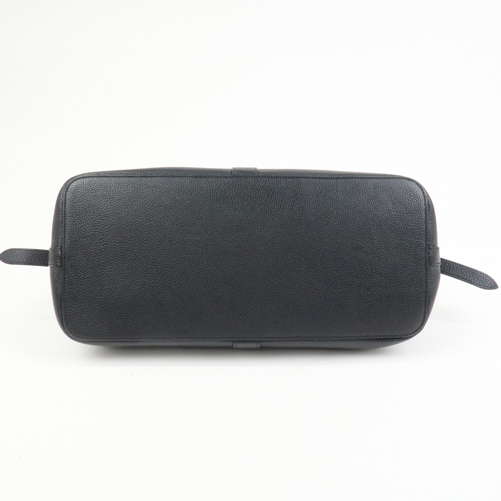 CELINE Calf Leather Boston Bag Hand Bag Black