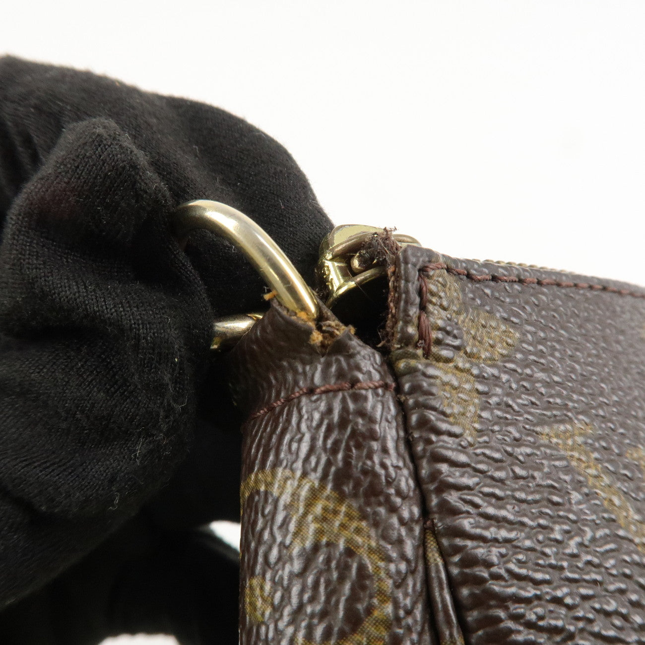 Louis Vuitton Monogram Pochette Accessoires Hand Bag Brown M51980 Used