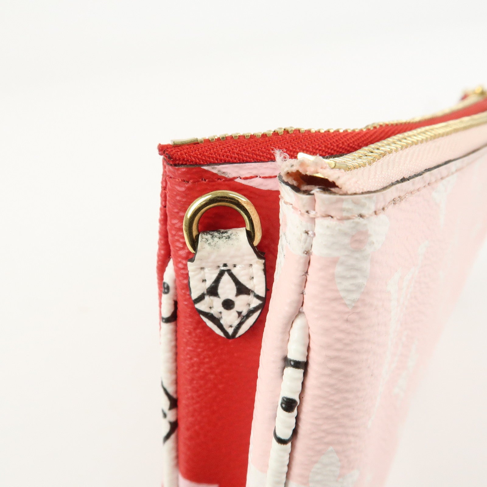 Louis Vuitton Monogram Giant Pochette Double Zip Pouch Rouge M67561 Used