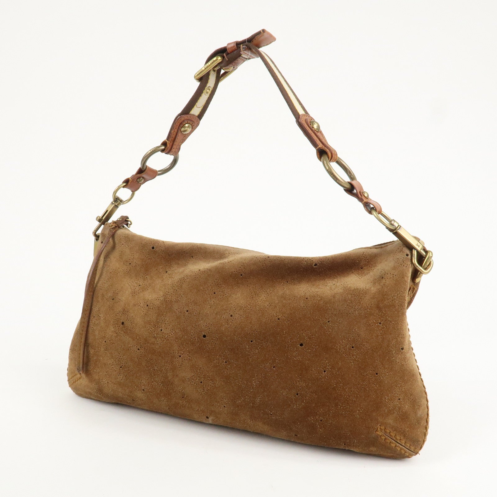 Louis Vuitton Monogram Mahina Onata PM Suede Shoulder Bag M95123 Used