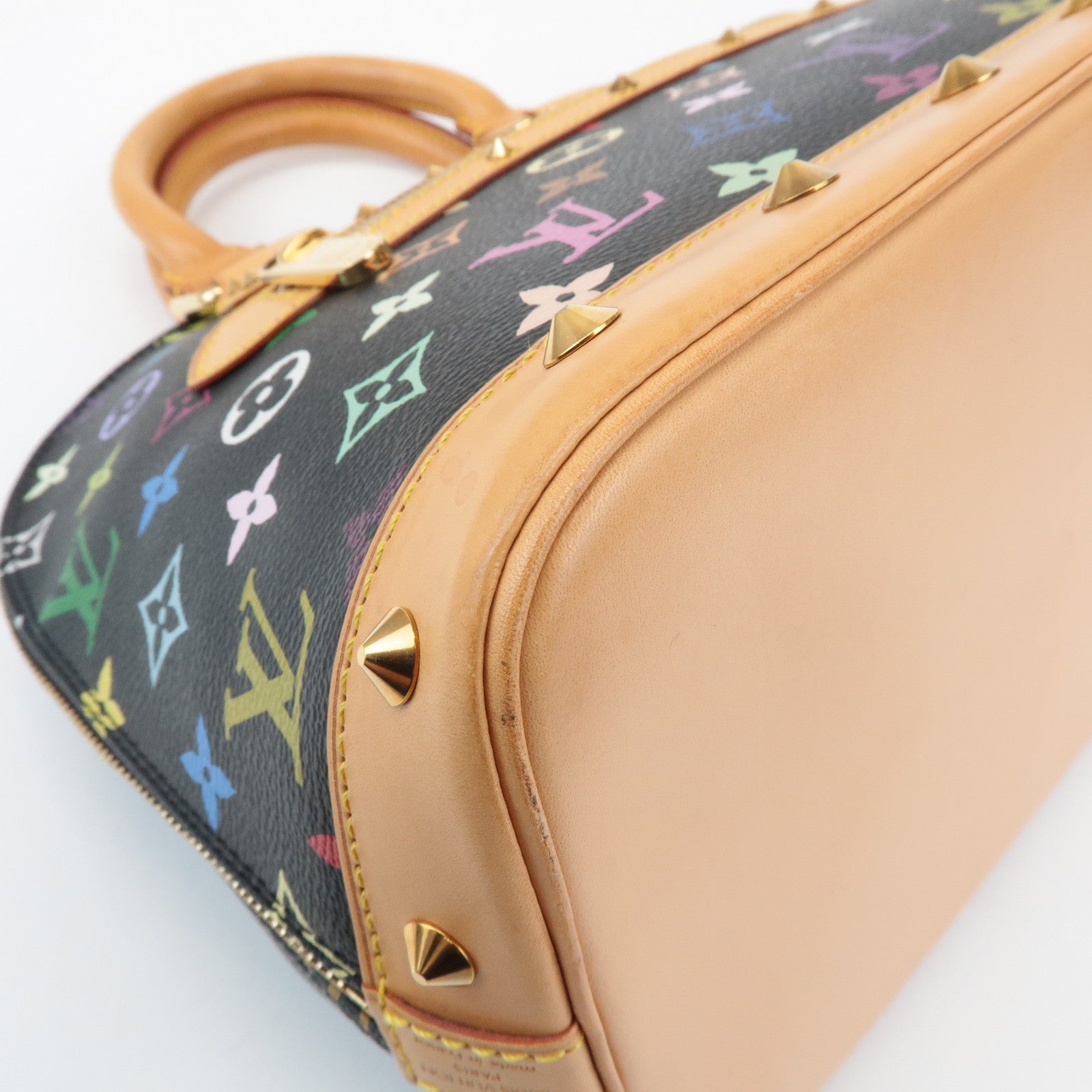 Louis Vuitton Monogram Multicolor Alma Hand Bag Noir M92646