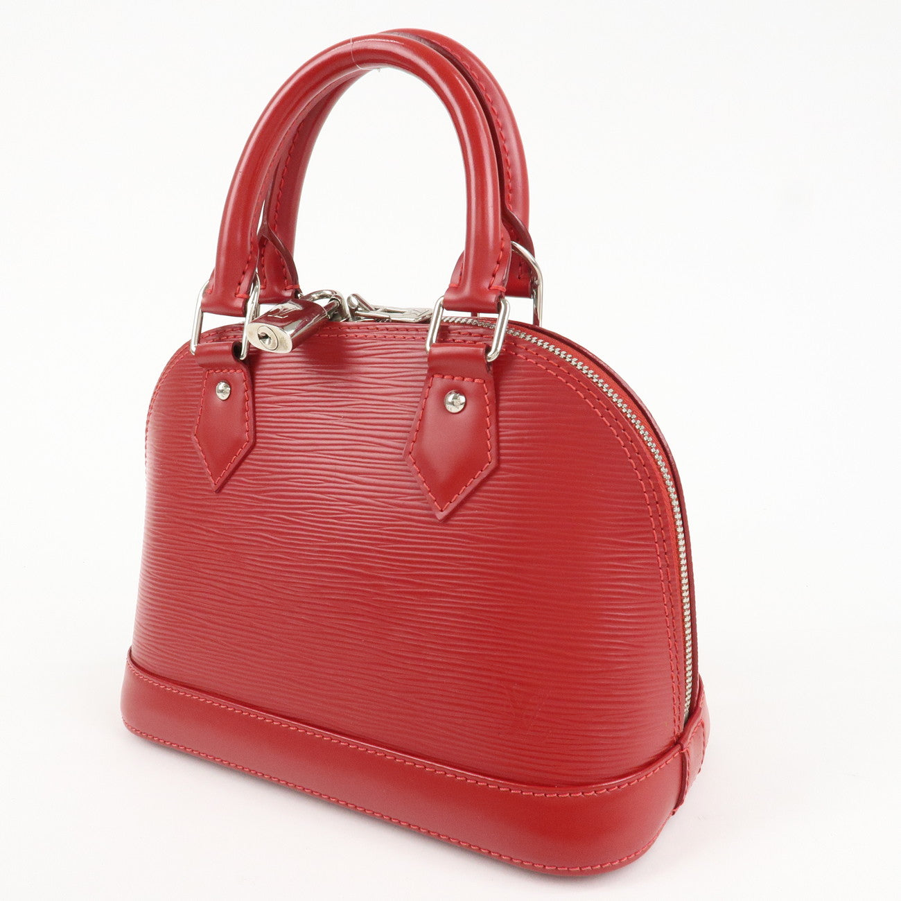 Louis Vuitton Epi Alma BB 2Way Hand Shoulder Bag Carmine M40850 Used