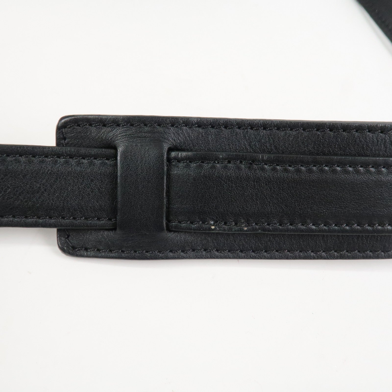 CELINE Trapeze Leather Suede 2Way Hand Shoulder Bag Black Orange