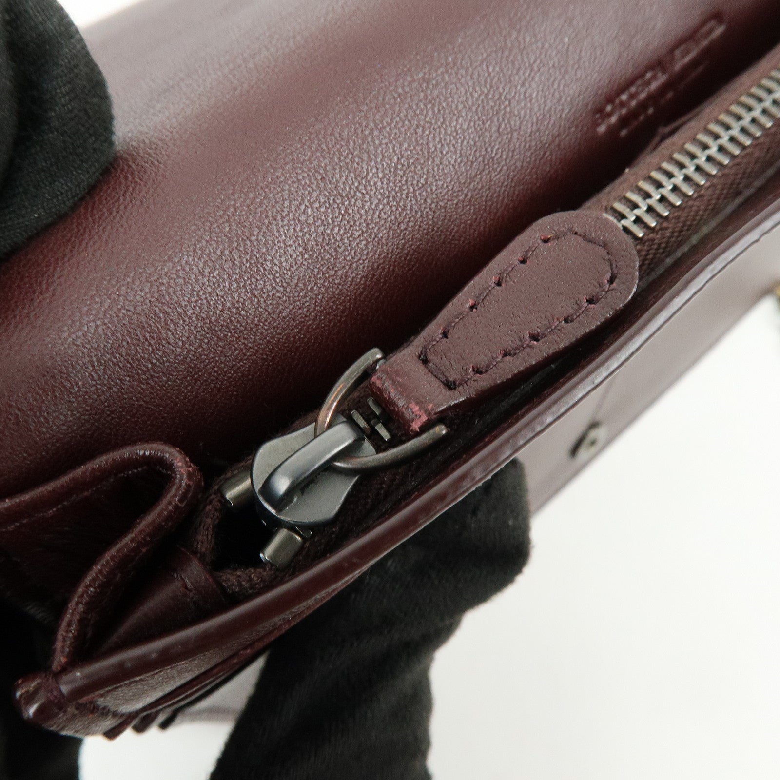 BOTTEGA VENETA Intrecciato Leather Chain Wallet Brown