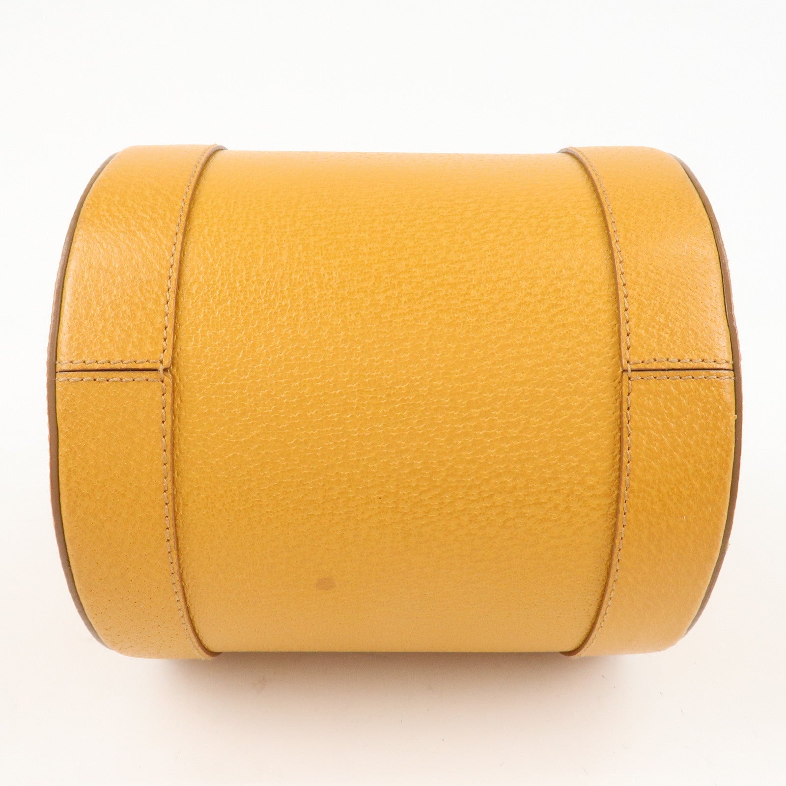 BVLGARI B-zero1 Drum Shoulder Bag Mustard Yellow Used