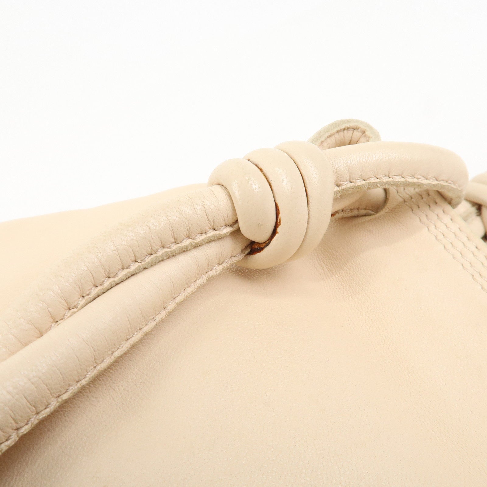 LOEWE Anagram Nappa Leather Hand Bag Shoulder Bag Beige