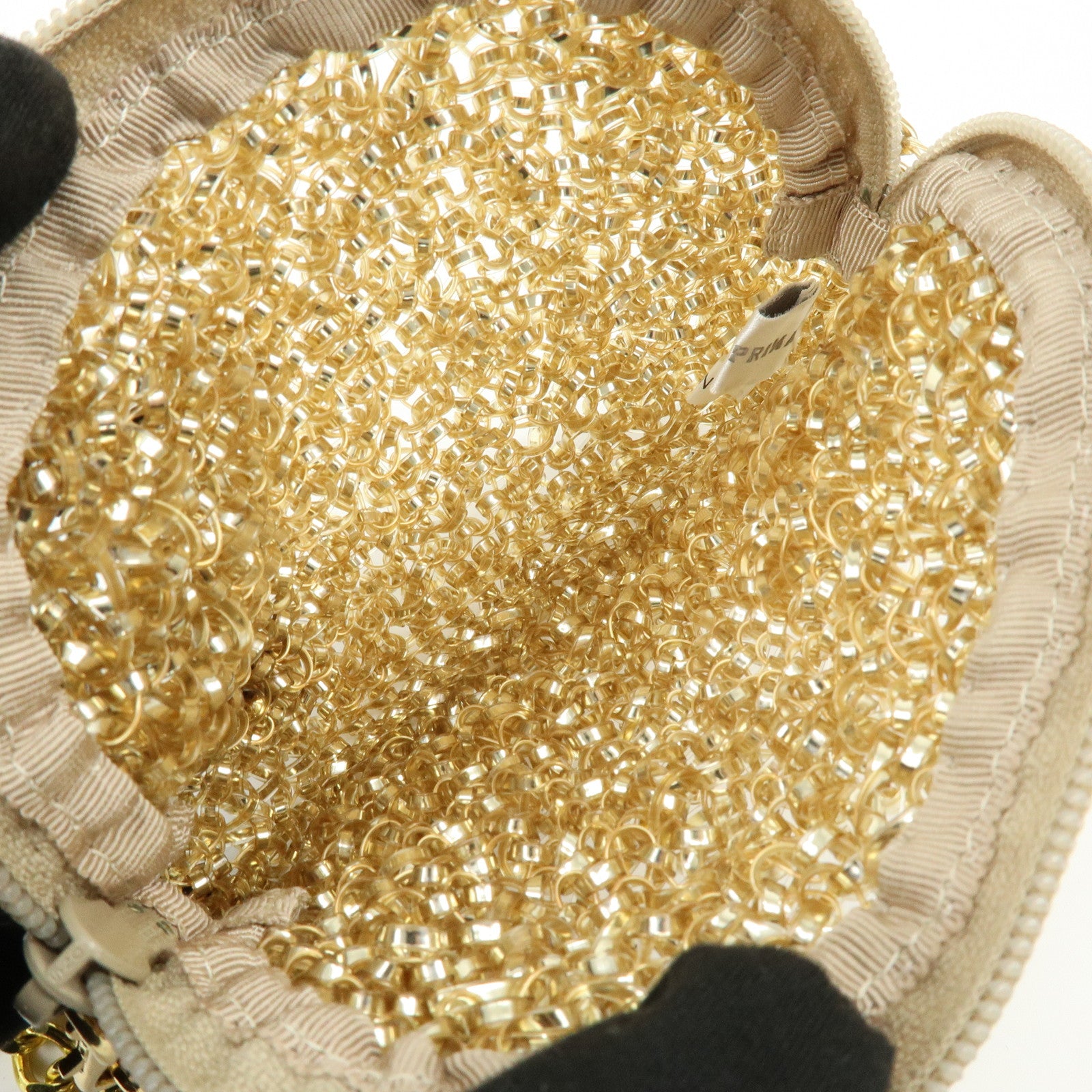 ANTEPRIMA Set of 4 PVC Wire Hand Bag Pouch Bag Charm Silver Gold