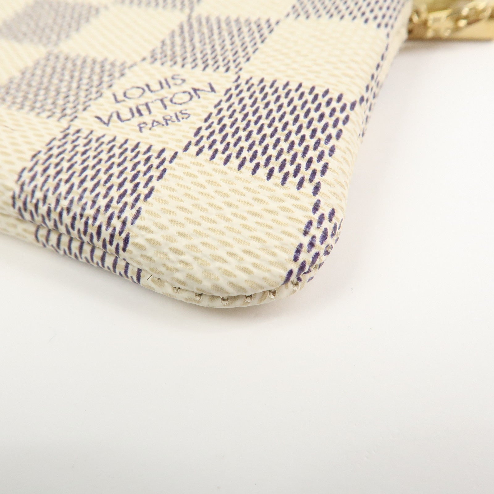 Louis Vuitton Damier Azur Pochette Cles Coin Case N62659