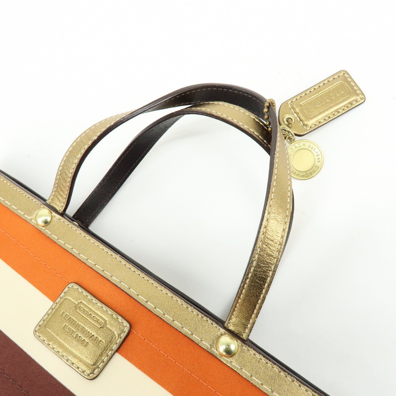 COACH Set of 3 Signature Canvas Leather Shoulder Bag Hand Bag