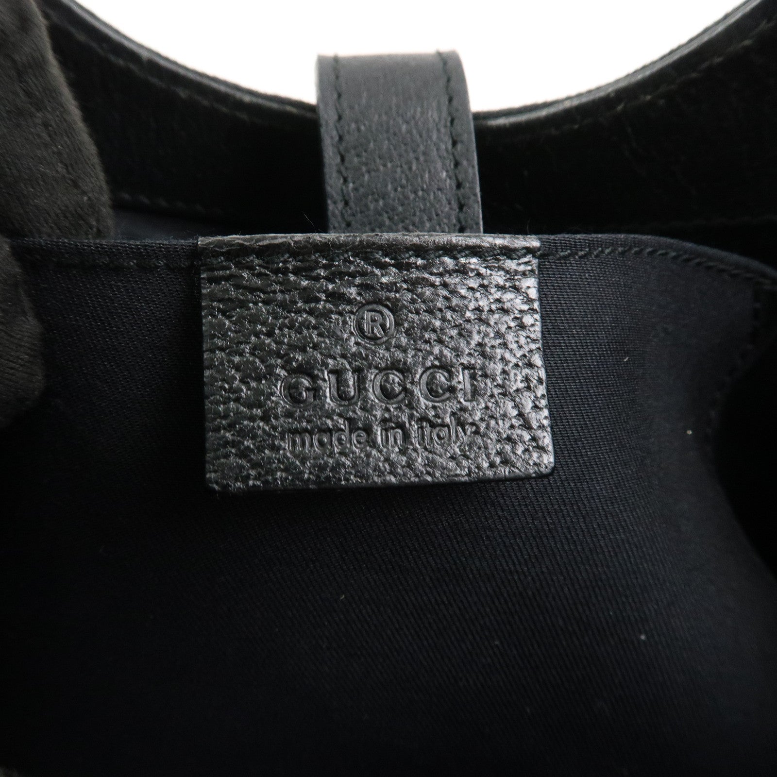 GUCCI New Jackie GG Canvas Shoulder Bag Hand Bag Black 124409