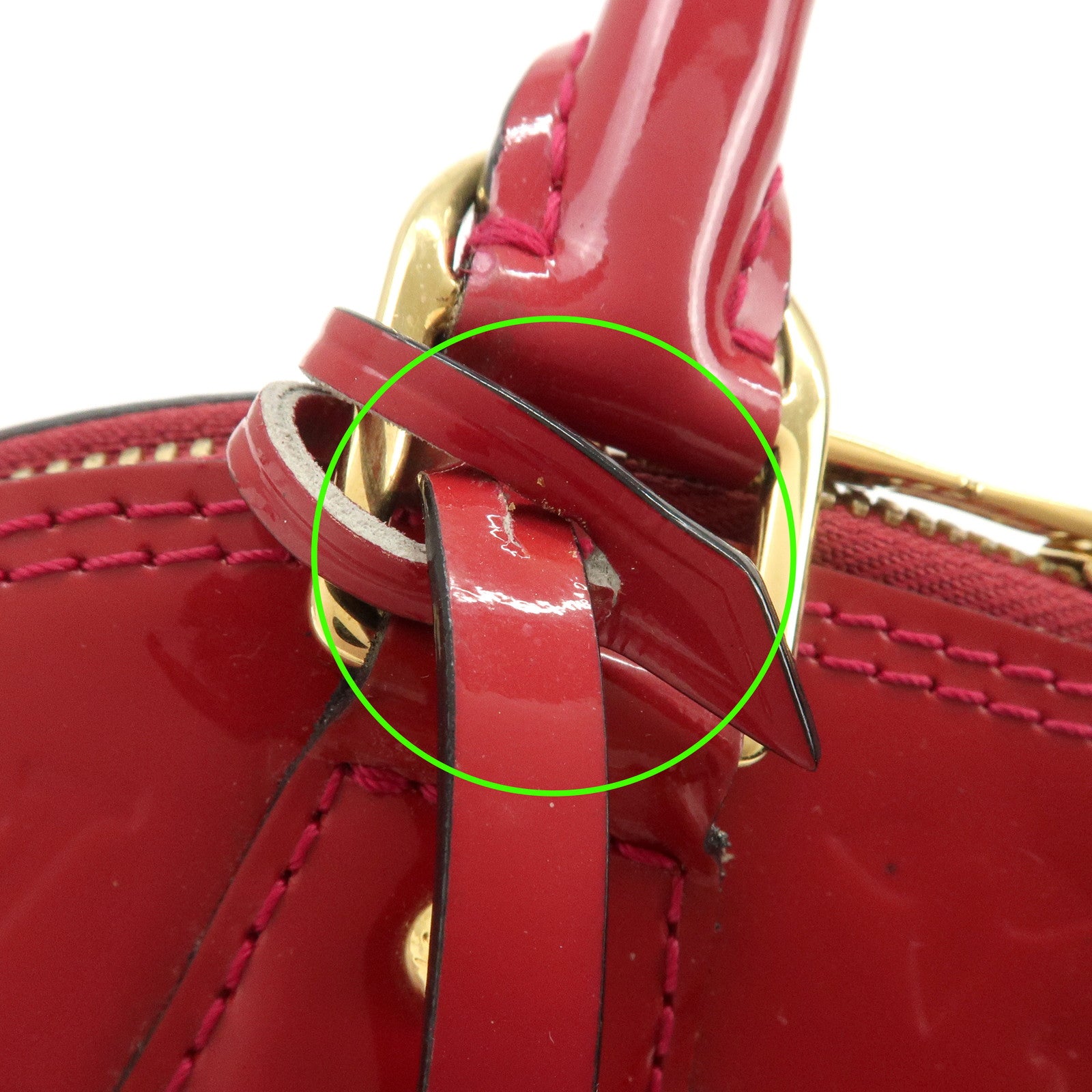 Louis Vuitton Monogram Vernis Alma BB 2Way Bag Rouge Grenade M91698
