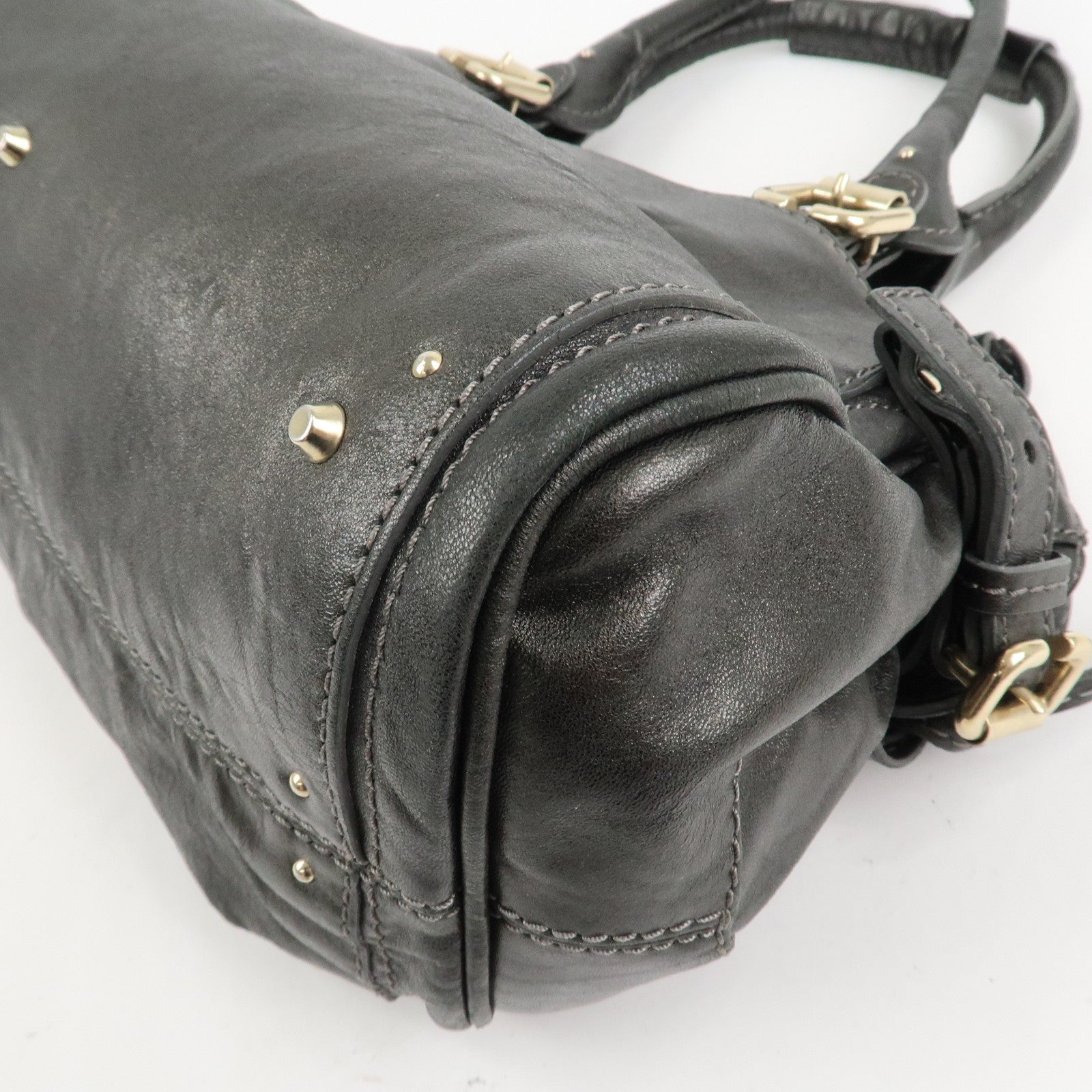 Chloe Paddington Leather Hand Bag Shoulder Bag Black