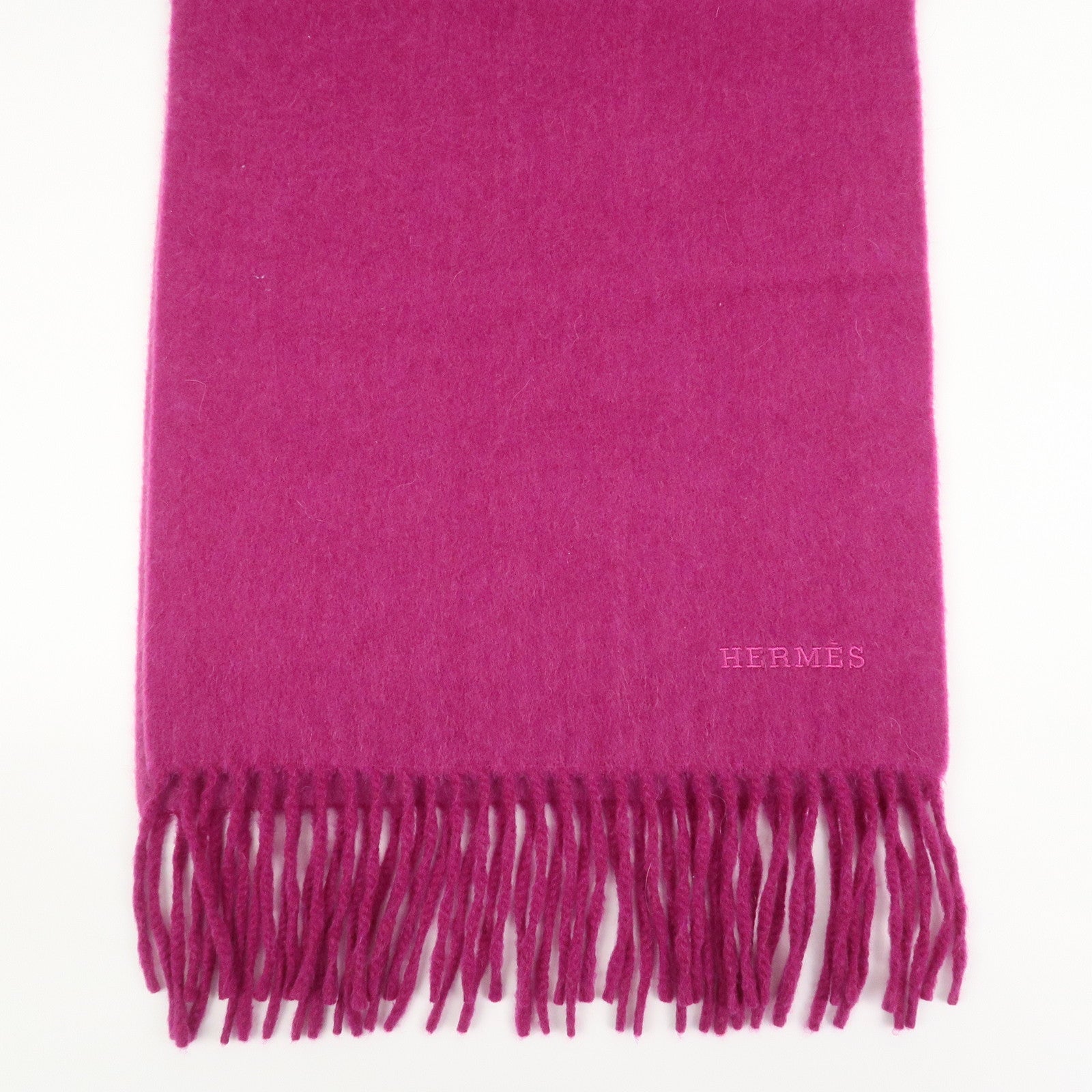 HERMES Cashmere 100% Scarf Muffler Purple