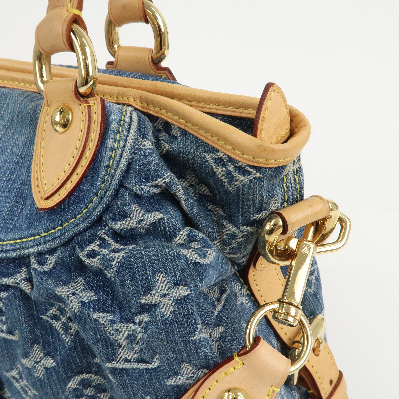 Louis Vuitton Monogram Denim Neo Cabby MM 2Way Bag Blue M95349