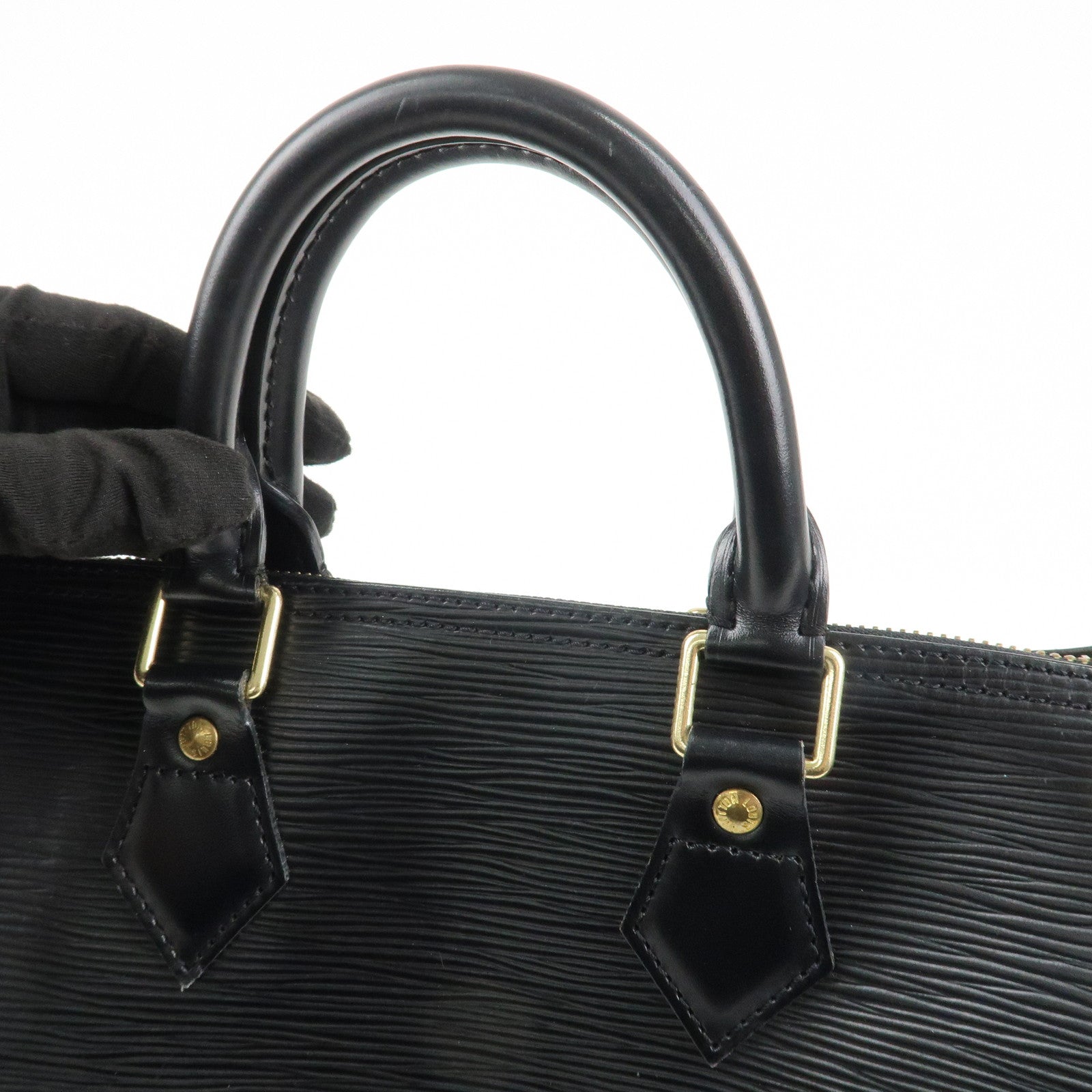 Louis Vuitton Epi Speedy 25 Hand Bag Boston Bag Noir M59032 Used