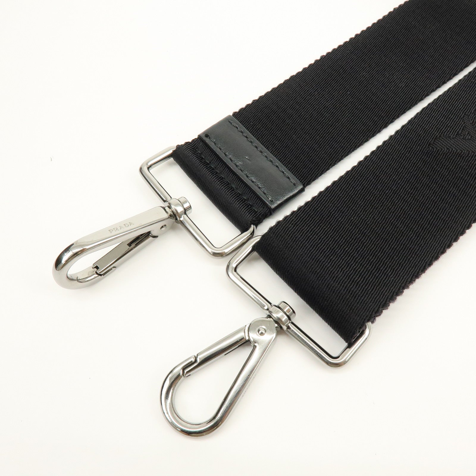 PRADA Triangle Logo 2Way Bag Hand Bag Shoulder Bag Black BN1959