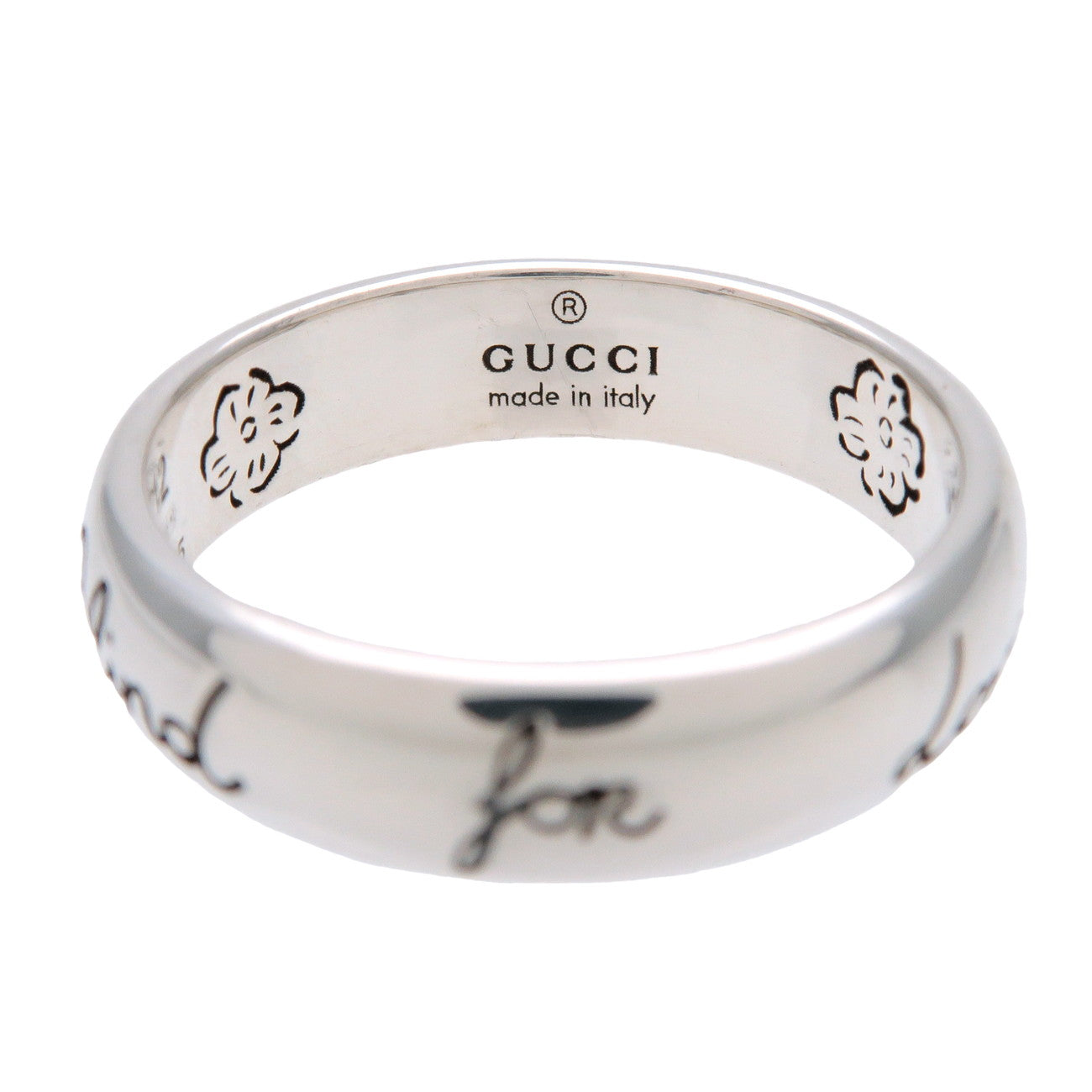 GUCCI Interlocking G BLIND FOR LOVE Ring SV925 Silver US6 455247