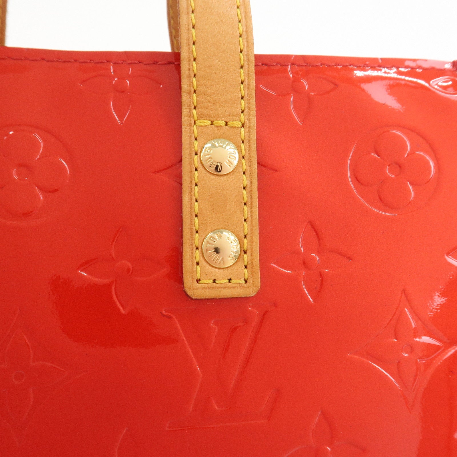 Louis Vuitton Monogram Vernis Lead PM Hand Bag Rouge M91088