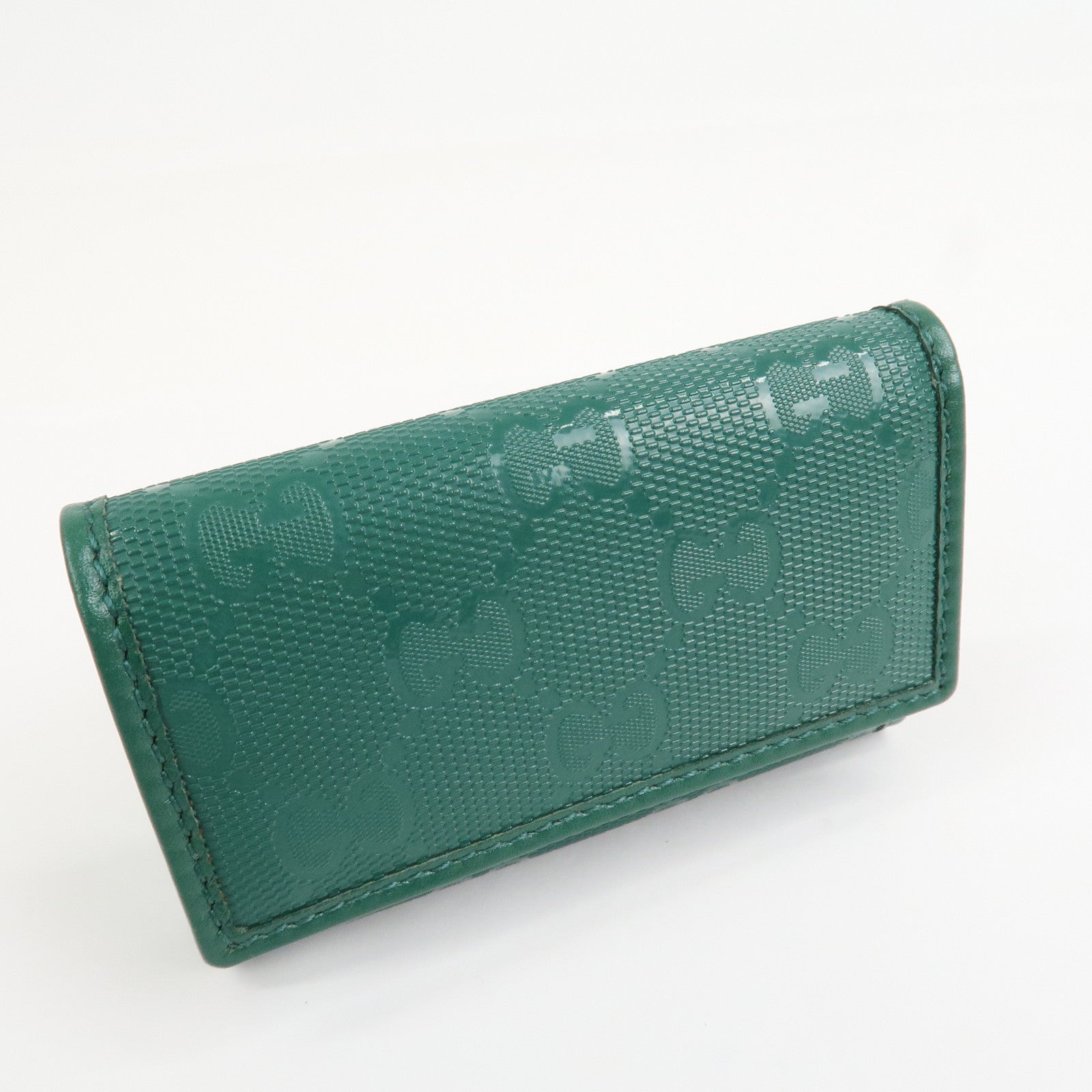 GUCCI GG Implement PVC Leather 6 Rings Key Case Green 138093