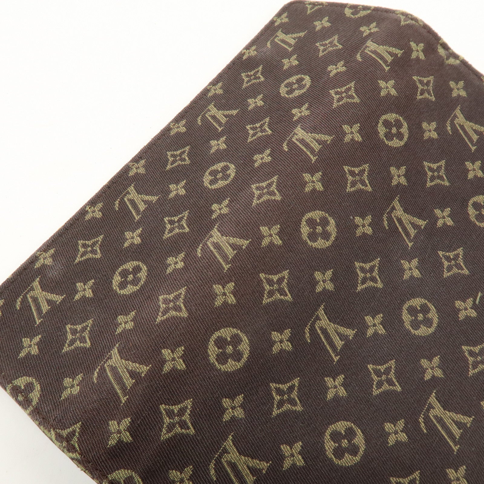 Louis Vuitton Monogram Mini Lin Canvas Long Wallet Brown M95234