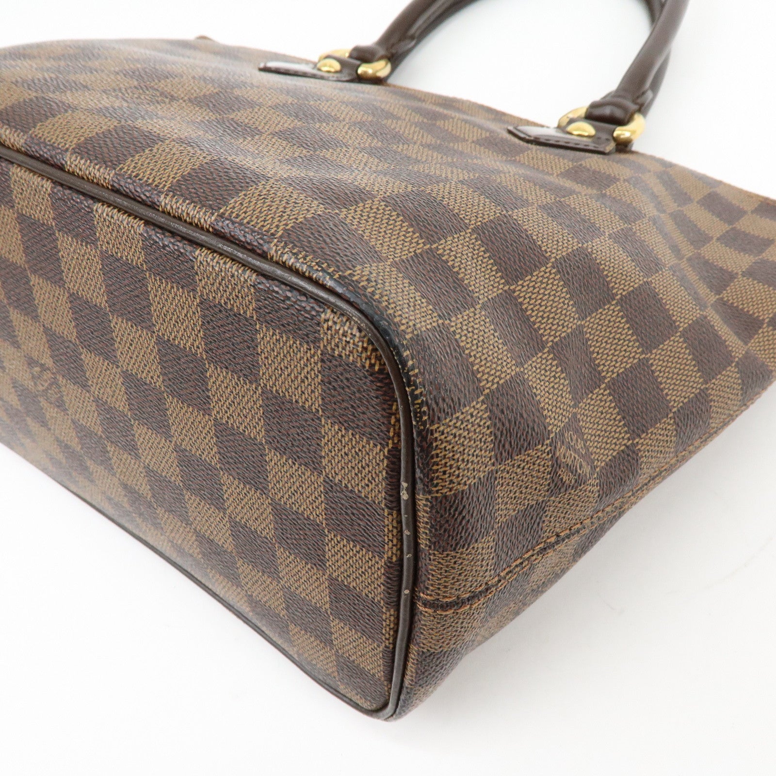 Louis Vuitton Damier Ebene Saleya PM Canvas Leather Tote Bag N51183