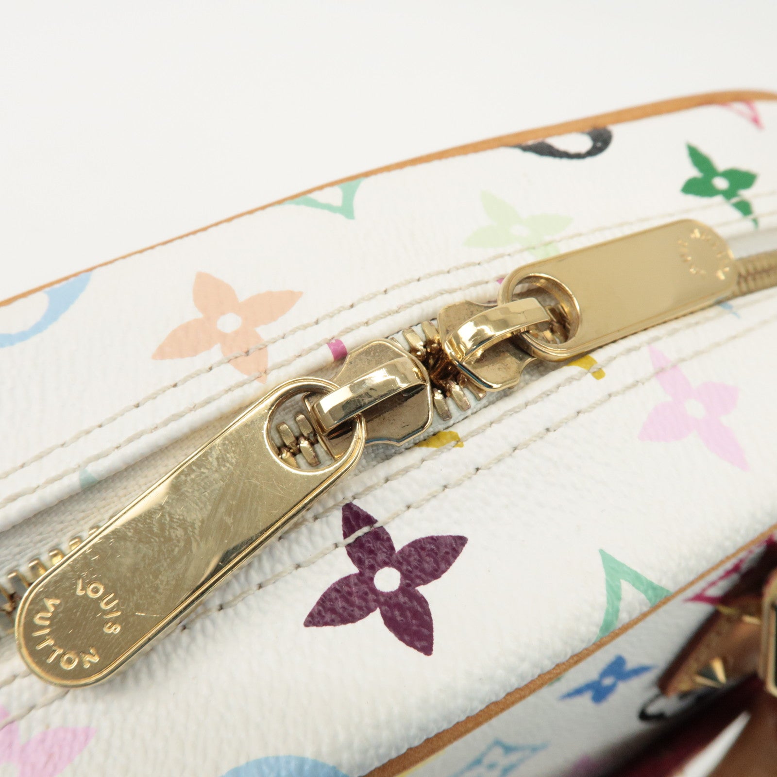 Louis Vuitton Monogram Multicolor Trouville Hand Bag Blanc M92663 Used