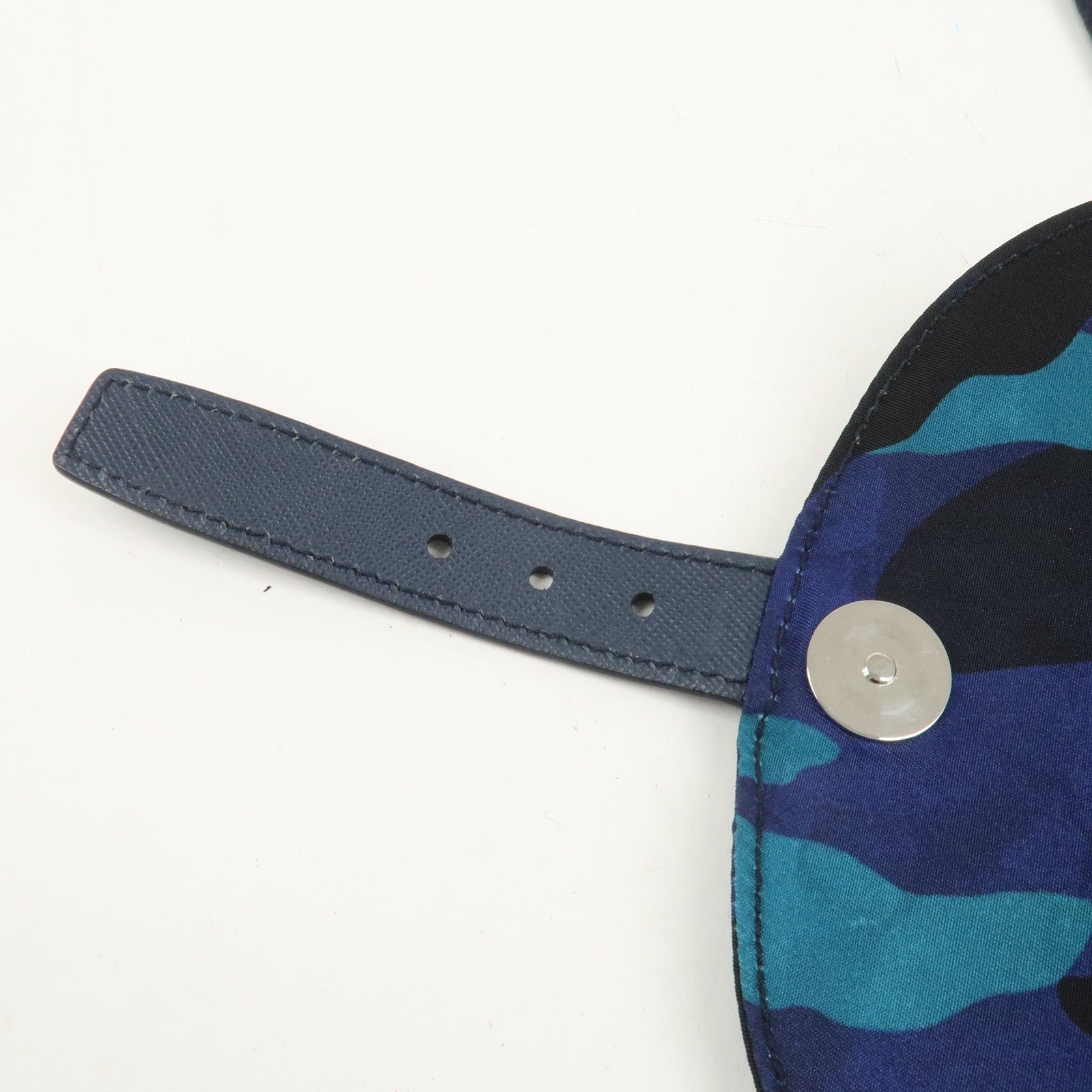 PRADA Triangle Logo Nylon Camouflage Backpack Rucksack Blue