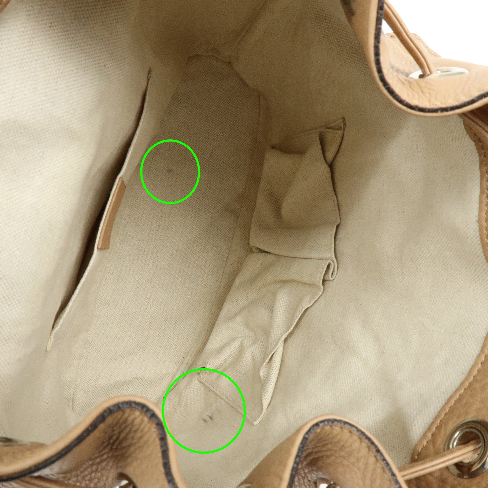 GUCCI Bamboo Leather Tassel Backpack Rucksack Pink Beige 370833