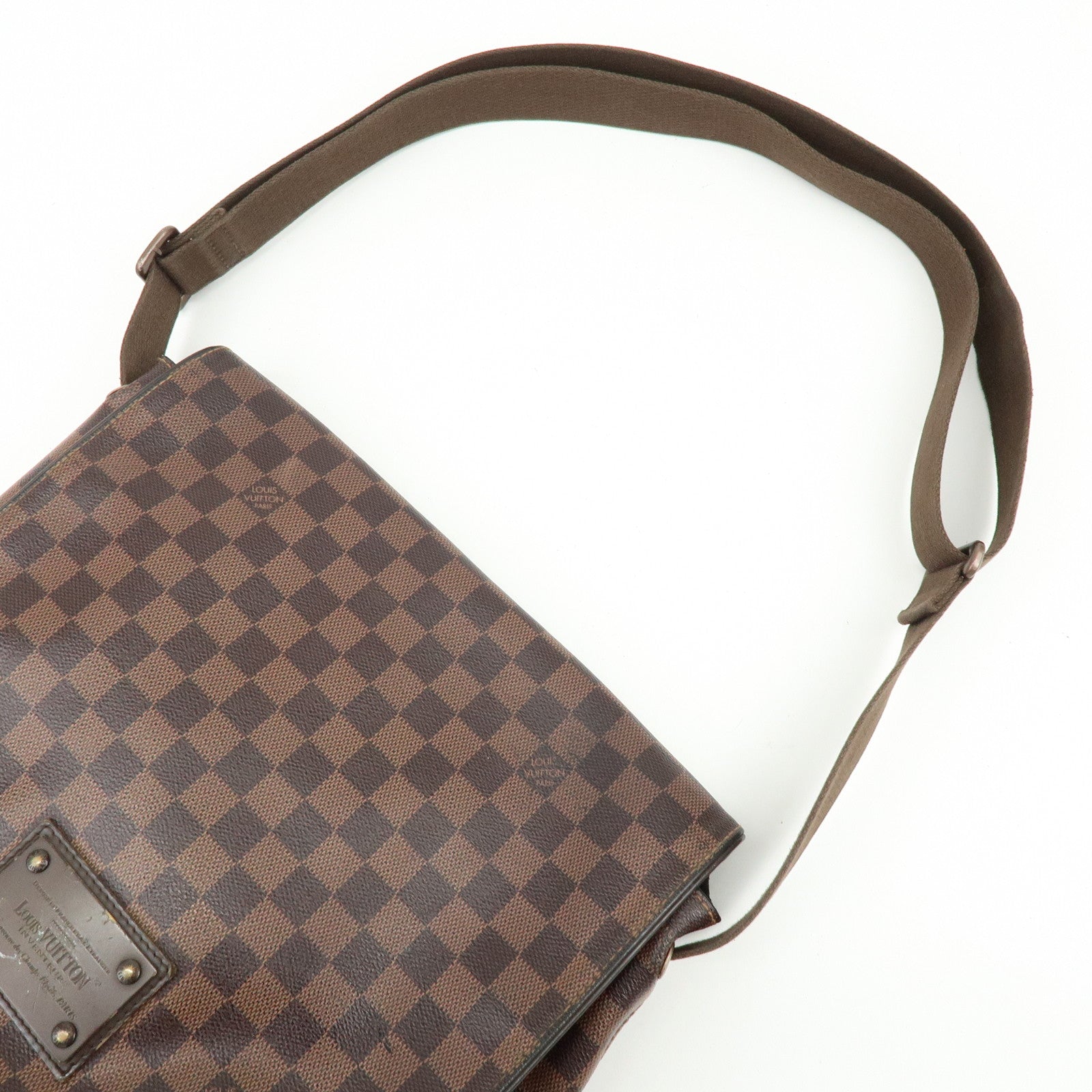Louis Vuitton Damier Brooklyn Messenger Shoulder Bag Brown N51211