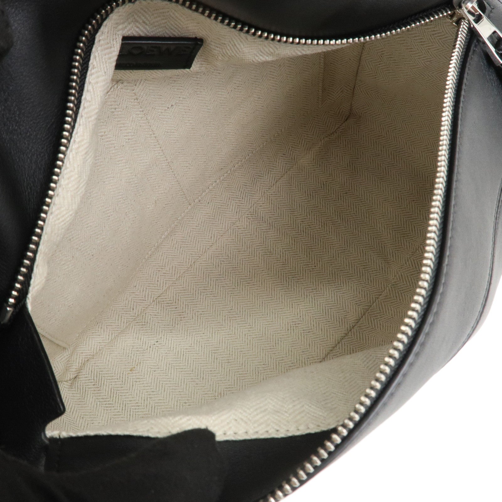 LOEWE Anagram Leather Puzzle Bag Medium 2Way Hand Bag Black